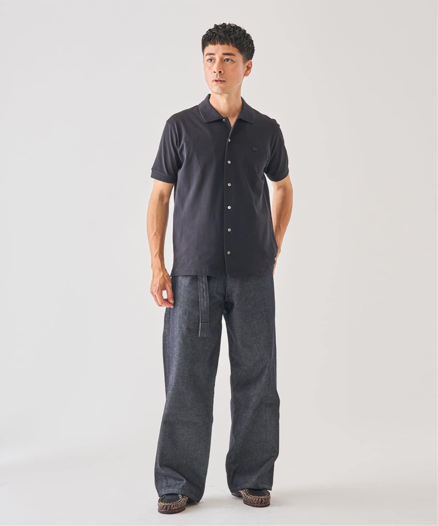 LACOSTE(ラコステ) 別注 COOLMAX フルオープン 半袖ポロシャツ