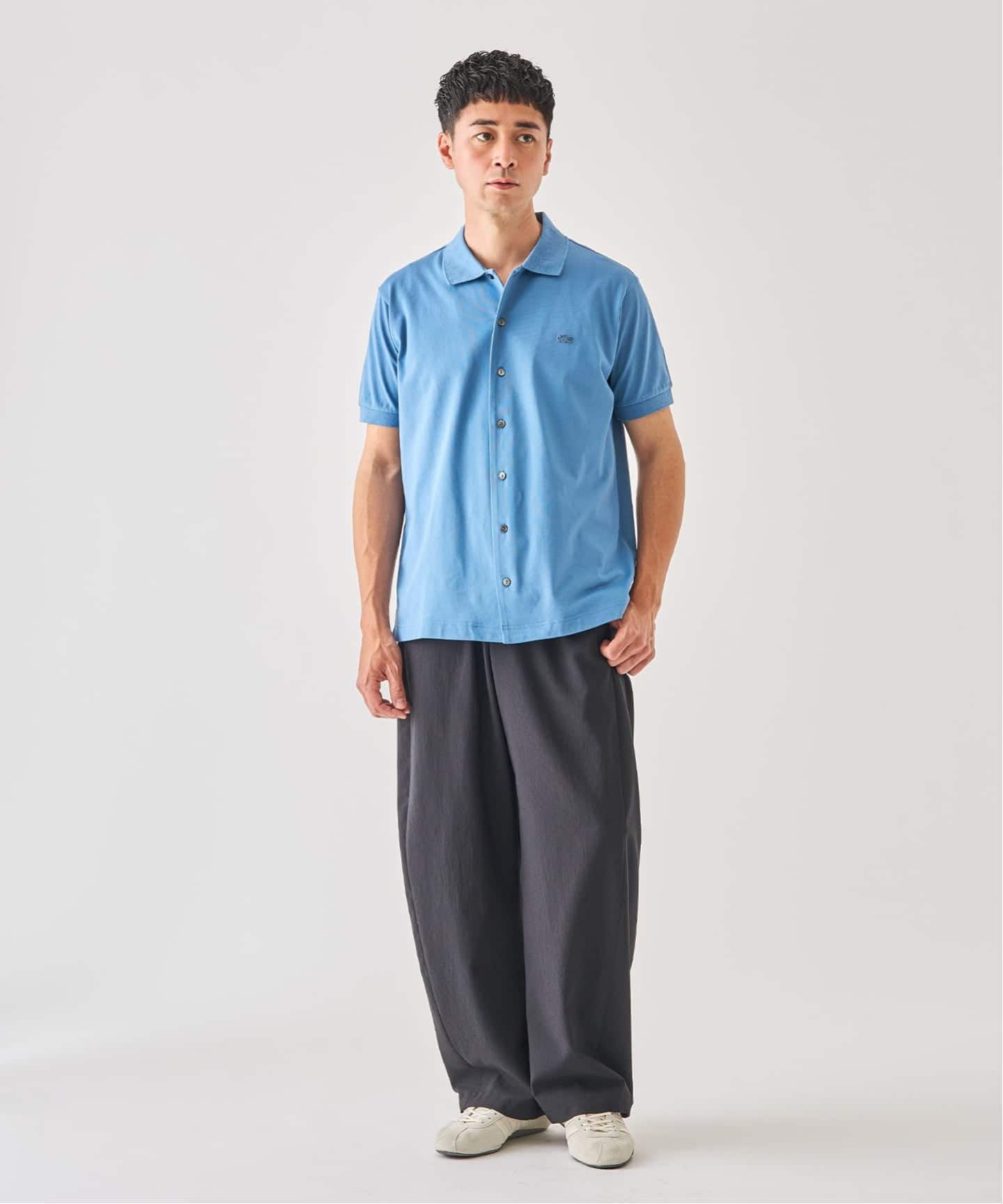 LACOSTE(ラコステ) 別注 COOLMAX フルオープン 半袖ポロシャツ