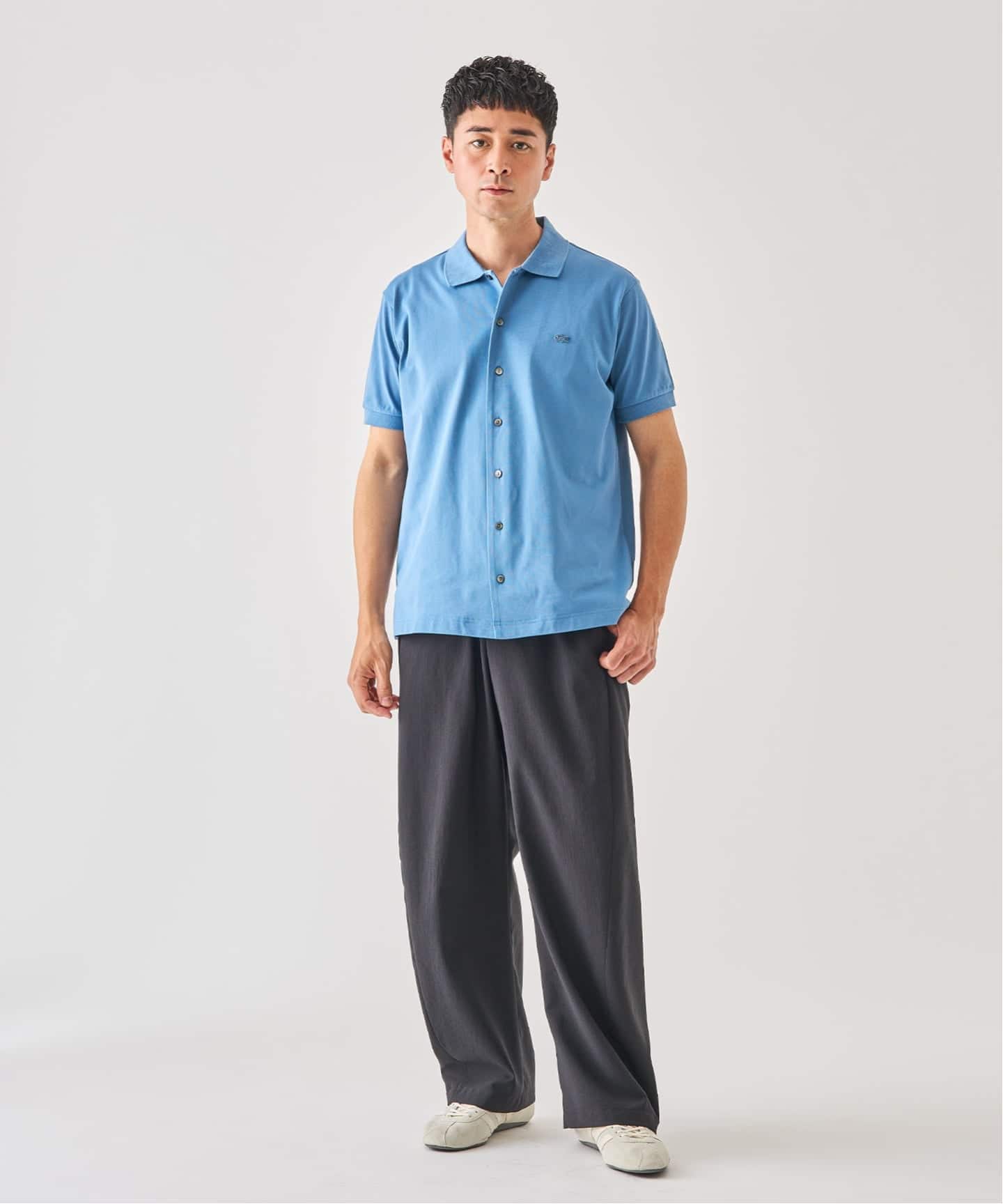 別注 希少品！ラコステ × ビューティー＆ユース 半袖ポロシャツ [Lサイズ] LACOSTE(ラコステ) 別注 COOLMAX フルオープン 半袖ポロシャツ
