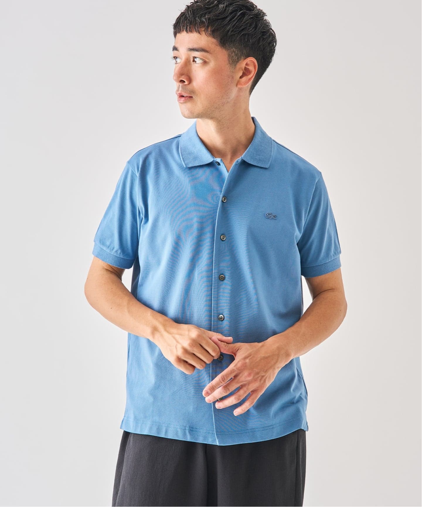 別注 希少品！ラコステ × ビューティー＆ユース 半袖ポロシャツ [Lサイズ] LACOSTE(ラコステ) 別注 COOLMAX フルオープン 半袖ポロシャツ