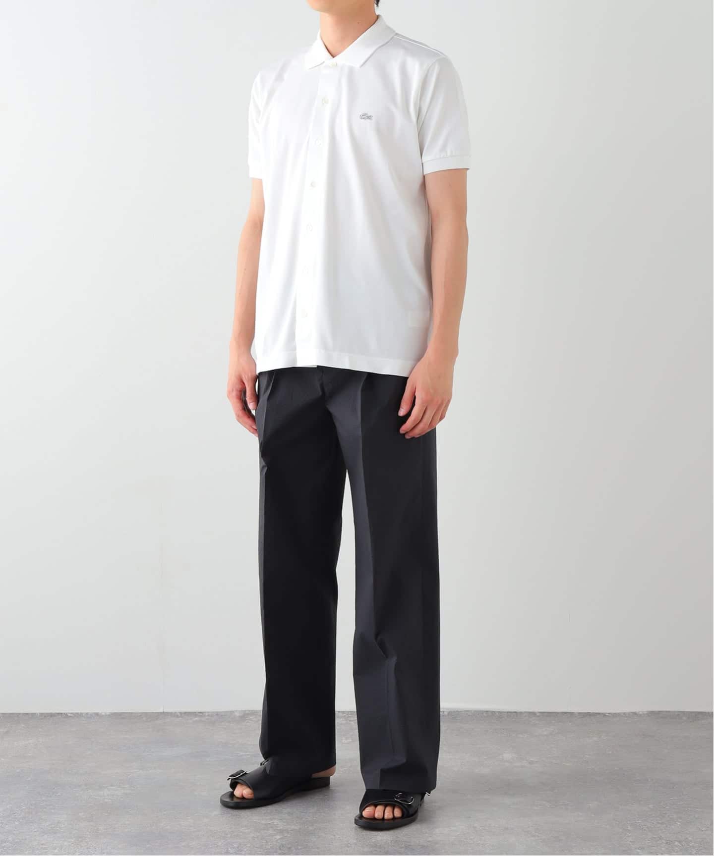 LACOSTE(ラコステ) 別注 COOLMAX フルオープン 半袖ポロシャツ