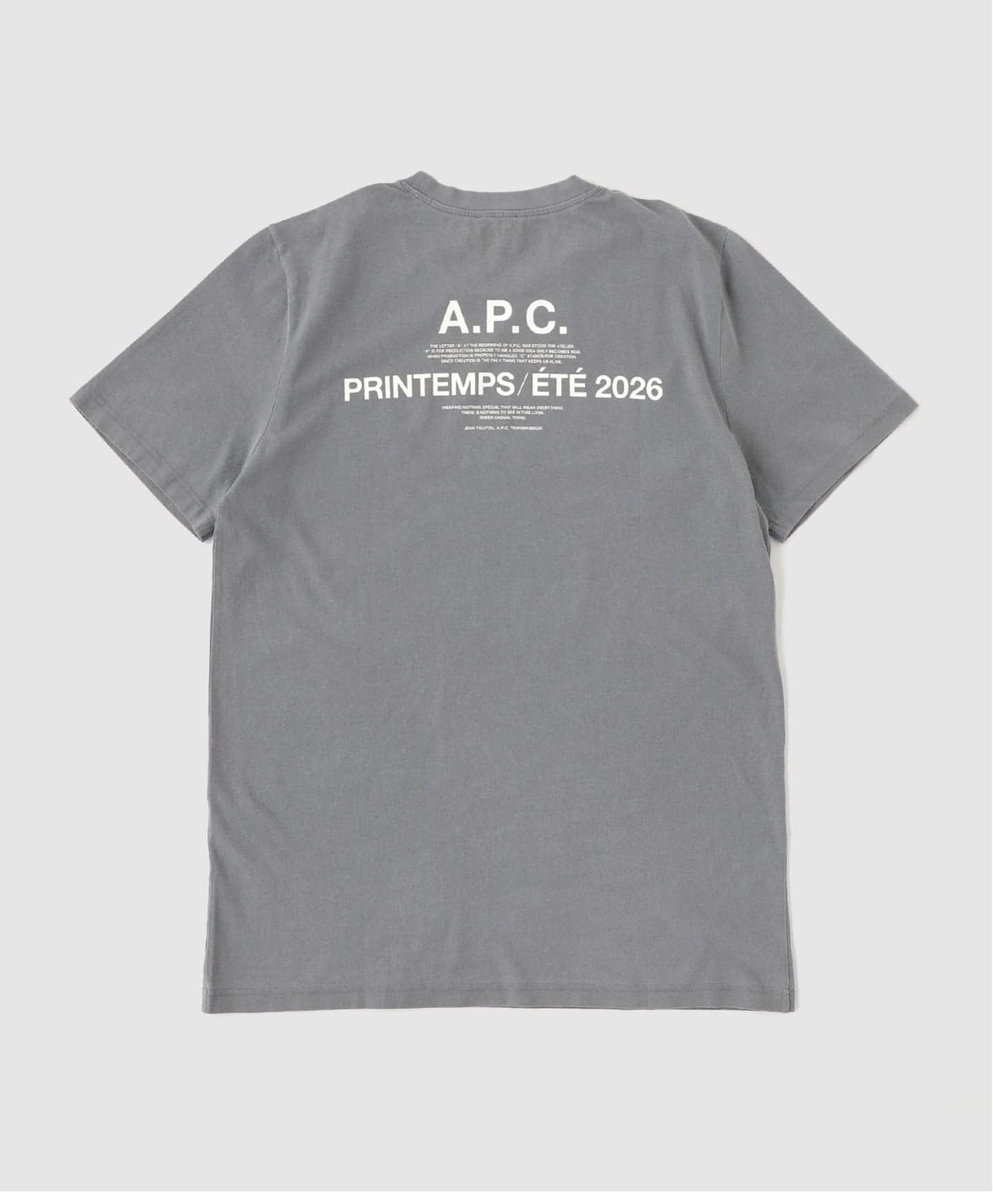 APC  Tシャツ　エディフィス　グレー　Mサイズ A.P.C. (アー・ペー・セー) T-SHIRT MANCHES COURTES APC PRINTE（T