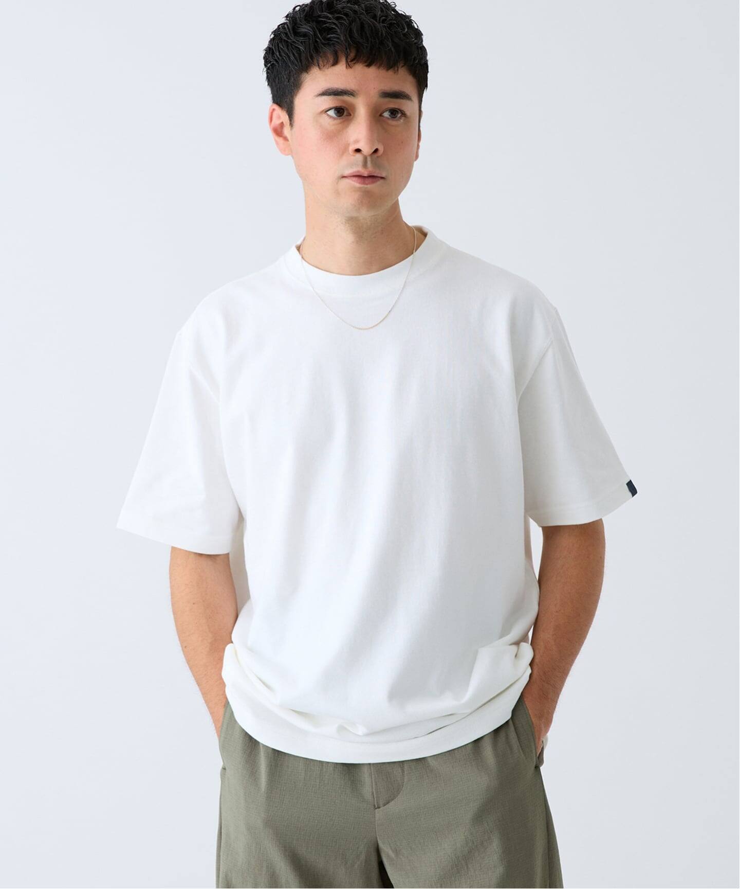 LOOPWHEELER ホワイト Tシャツ LOOPWHEELER for LOWERCASE ツリテンジク ビッグTシャツ（Tシャツ