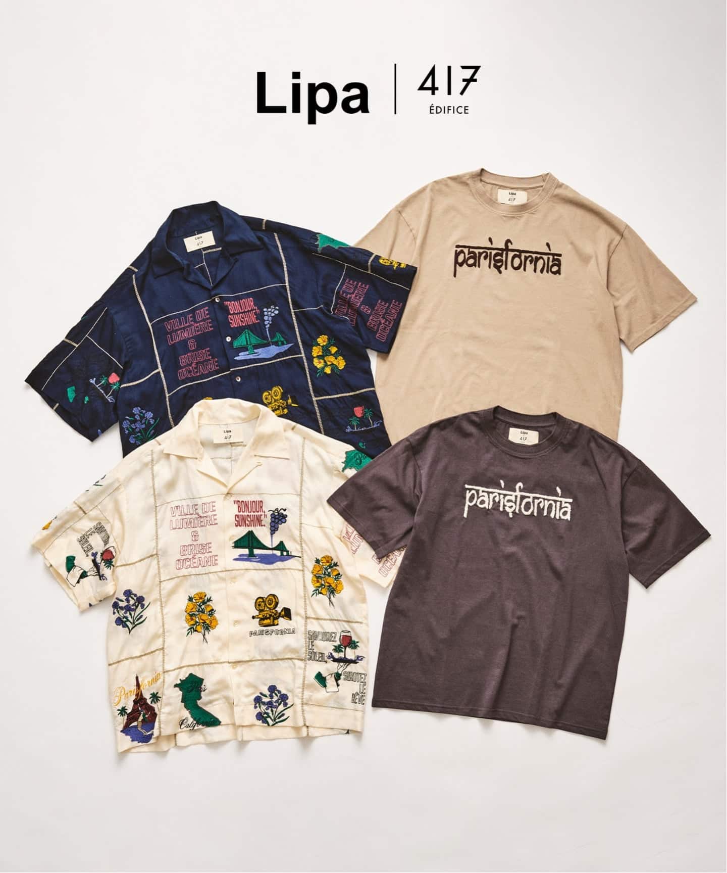 LIPA×417 エンブロイダリーTシャツ（Tシャツ／カットソー）｜417