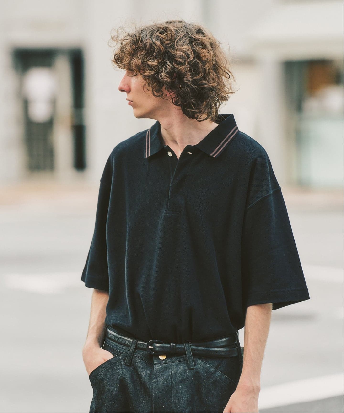 Zワッフル スキッパーポロシャツ（ポロシャツ）｜417 EDIFICE（フォー