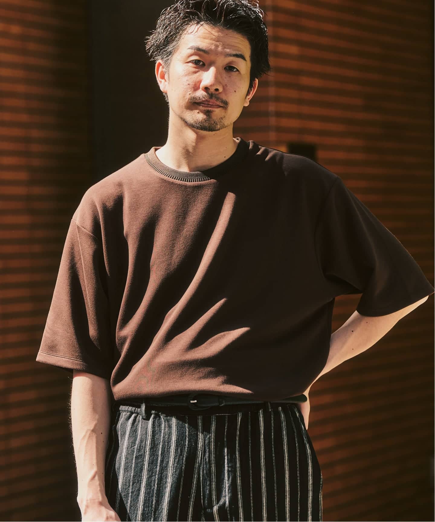 ネックジャカード クールタッチTシャツ（Tシャツ／カットソー）｜417