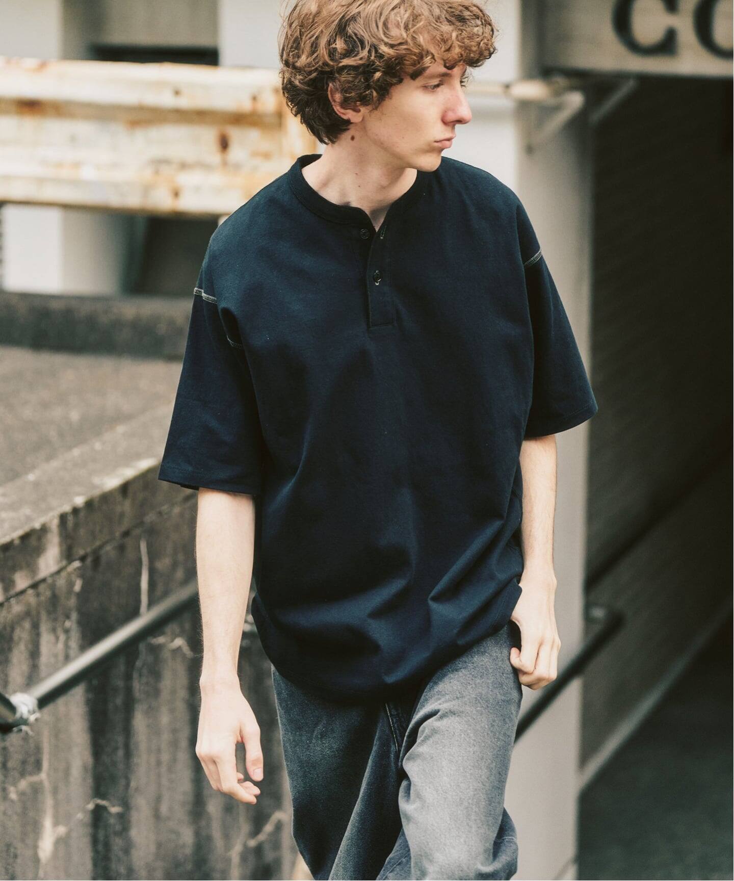 詩仙堂 BY HITOSHI カットソー 黒 マーブル柄 半袖 クルーネック 詩仙堂 BY HITOSHI カットソー 黒 マーブル柄 半袖 クルーネックの通販