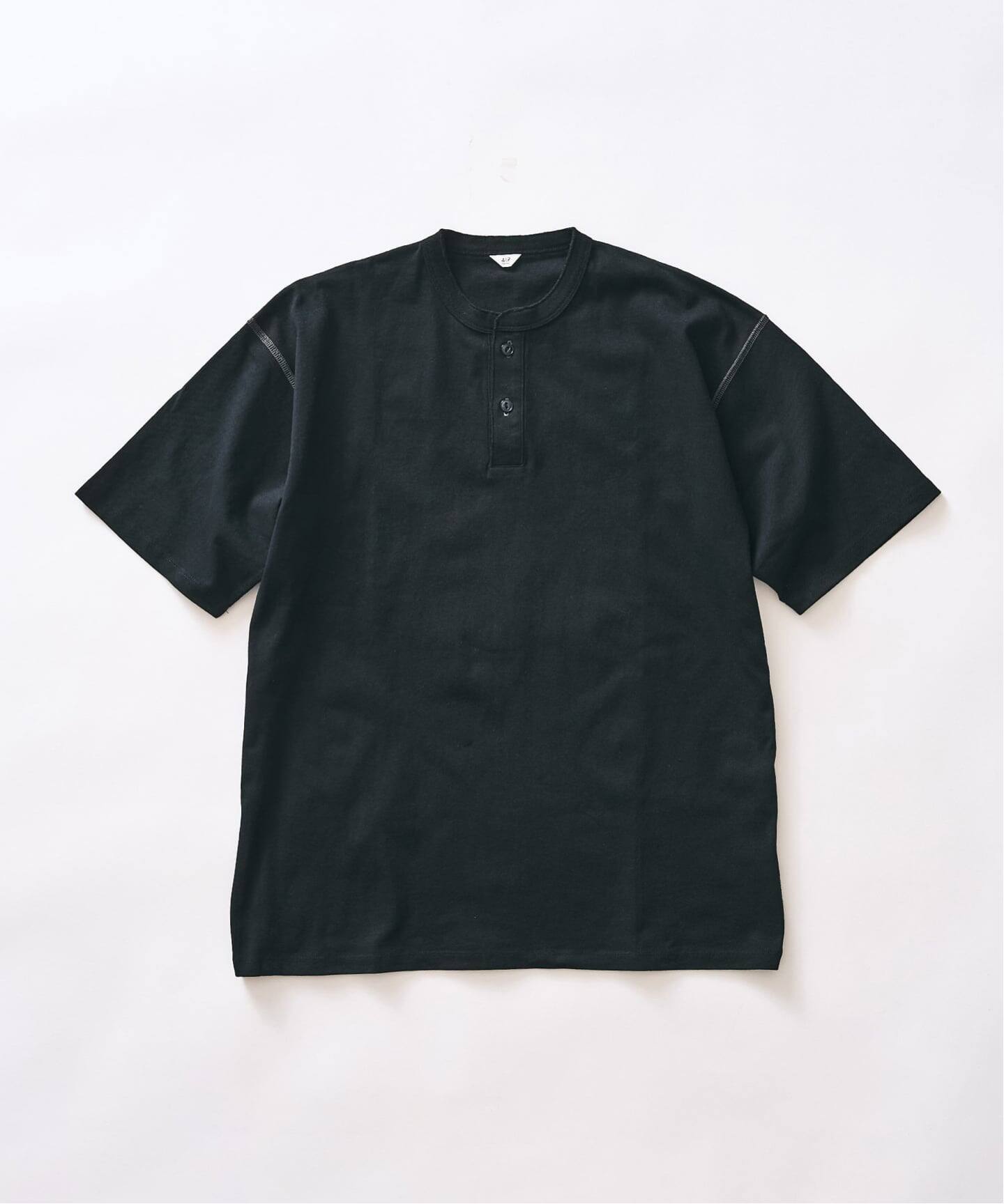 トーナルステッチ ヘンリーネックTシャツ（Tシャツ／カットソー）｜417