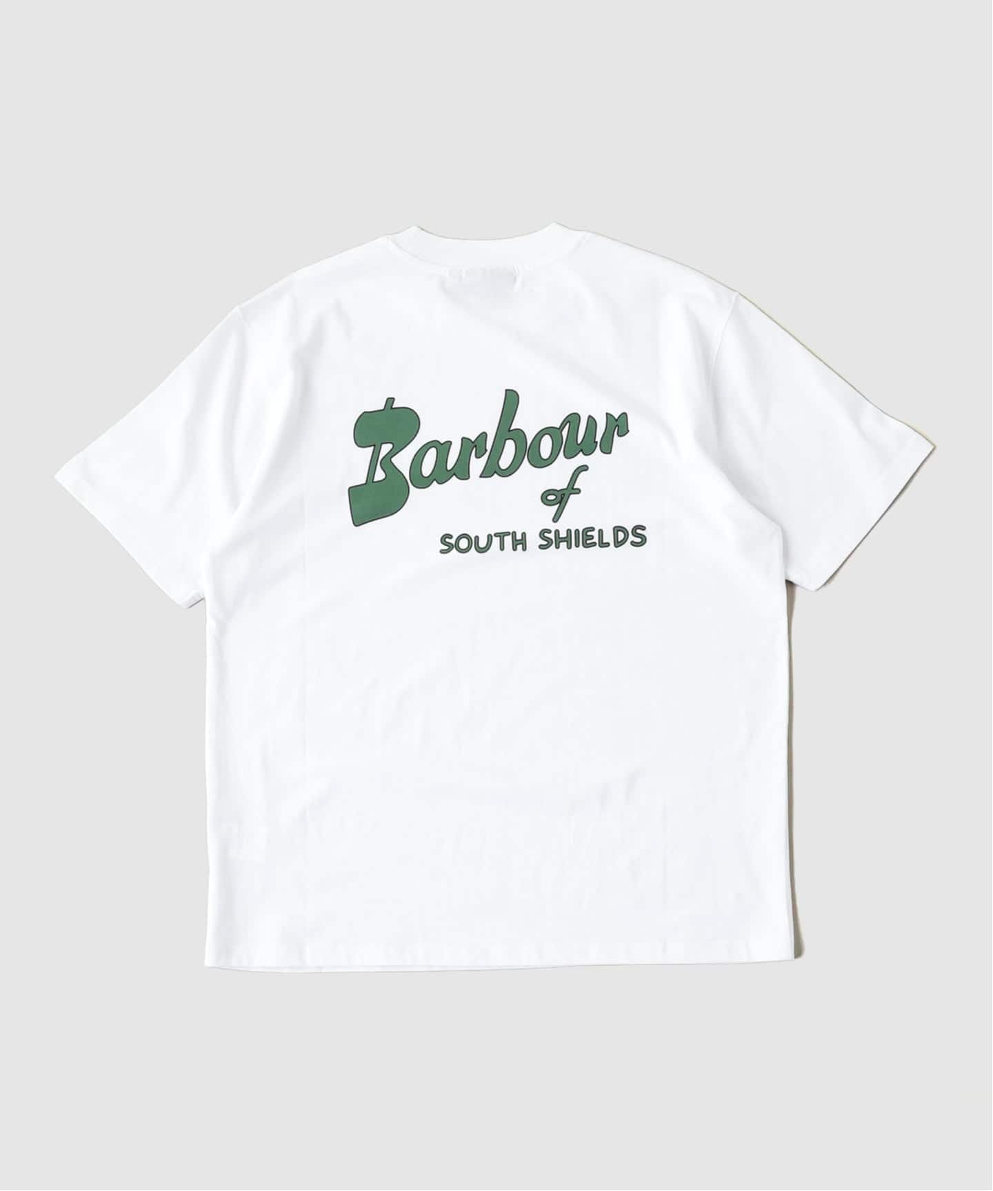 【未開封】A.P.C. Barbour コラボ ロゴTシャツ ホワイト S Barbour / バブアー crossby archive logo os t-shirt（Tシャツ
