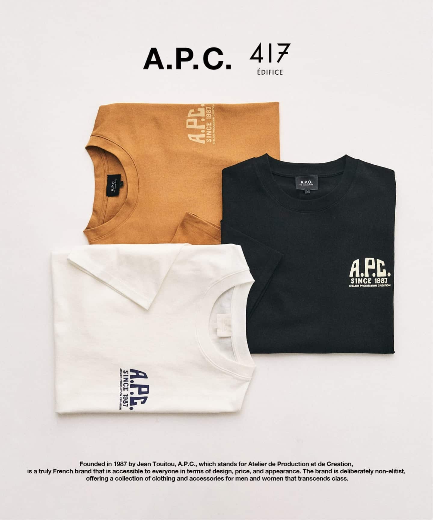 A.P.C. / アー・ペー・セー】417別注 Print Label Tシャツ（Tシャツ