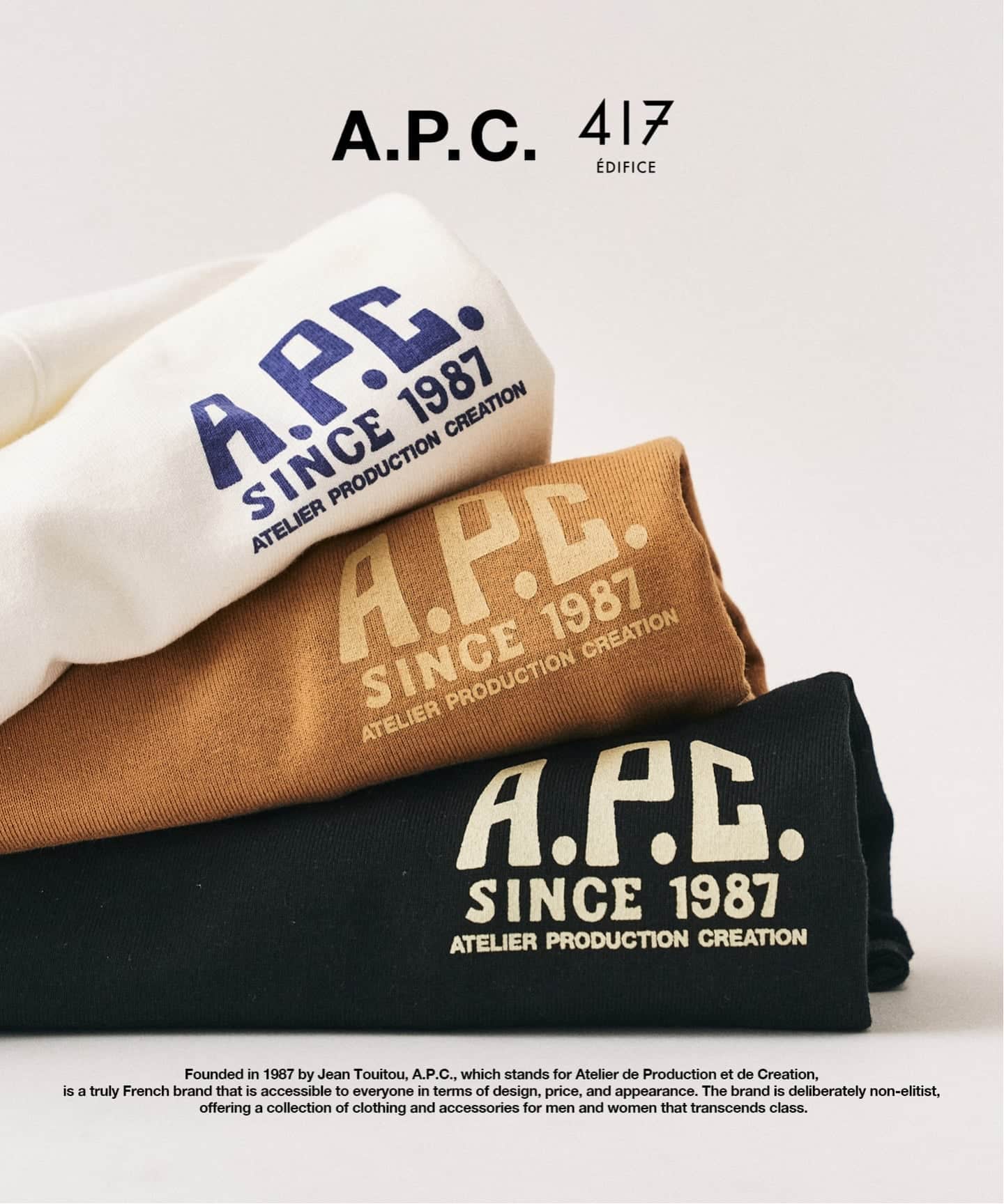 A.P.C. / アー・ペー・セー】417別注 Print Label Tシャツ（Tシャツ