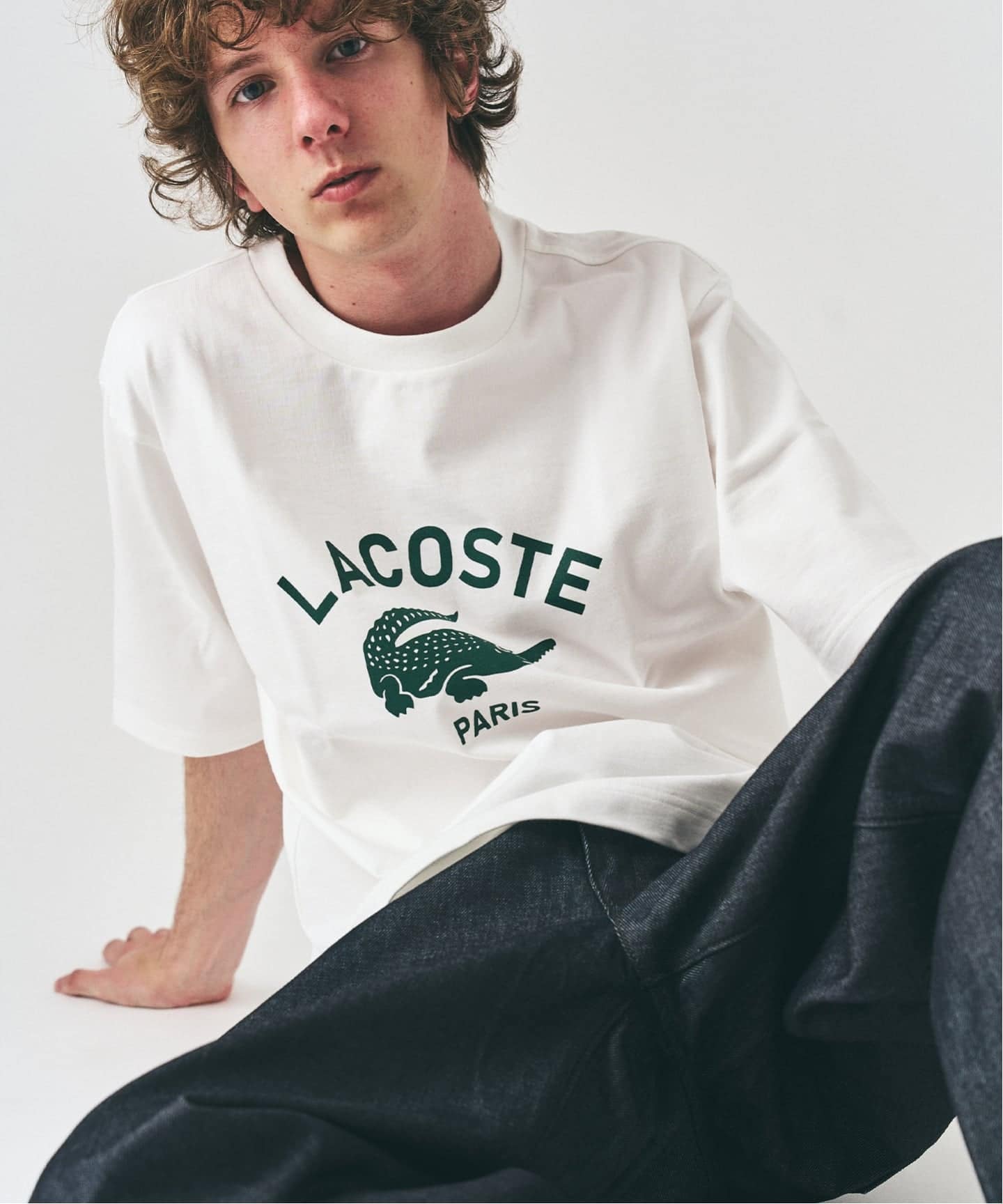 LACOSTE 417 EDIFICE 別注 プリントTシャツ LACOSTE / ラコステ】 417別注 Print Tシャツ（Tシャツ／カットソー