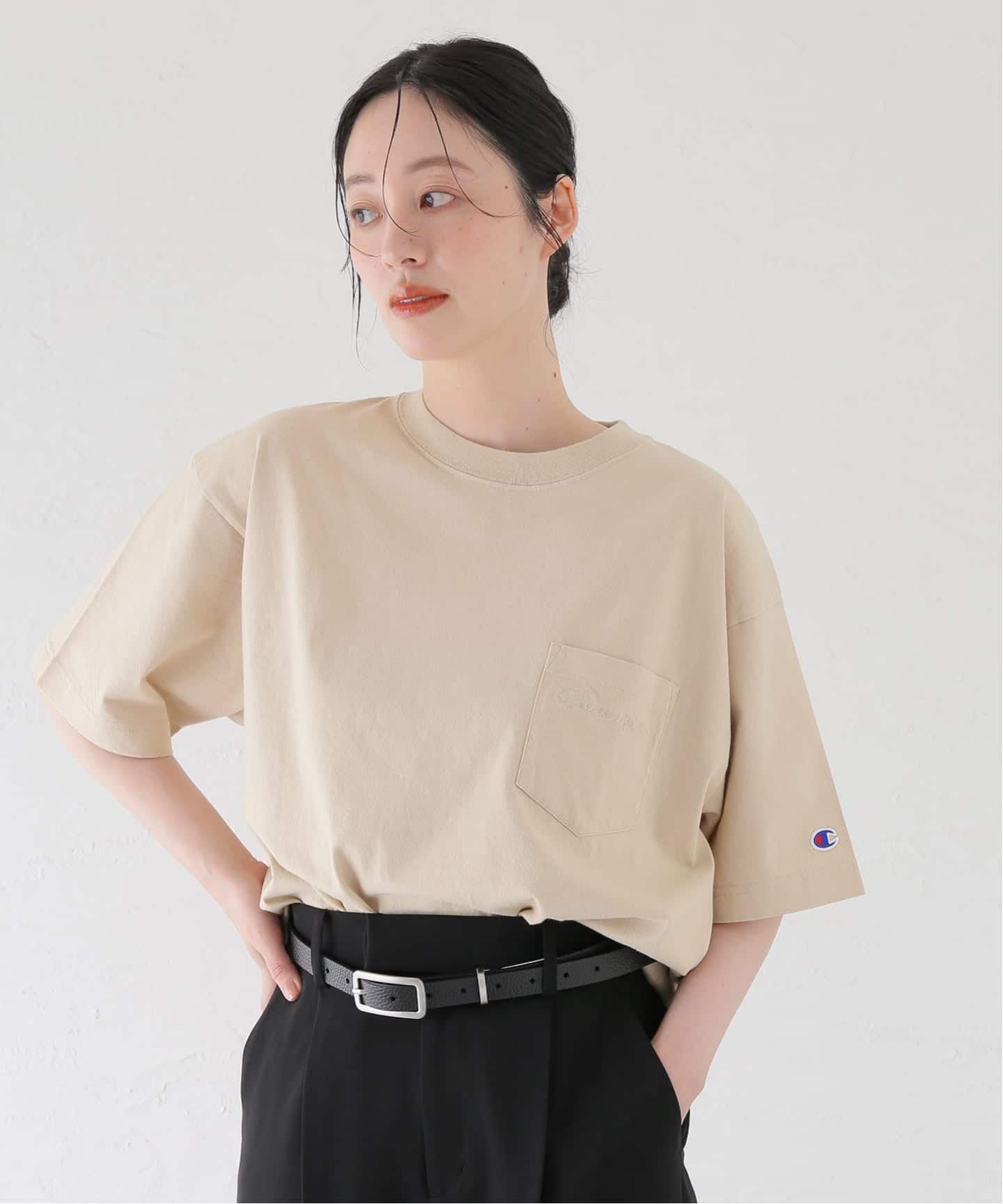 CHAMPION / チャンピオン 417別注 Bleach Wash Pocket Tシャツ（T