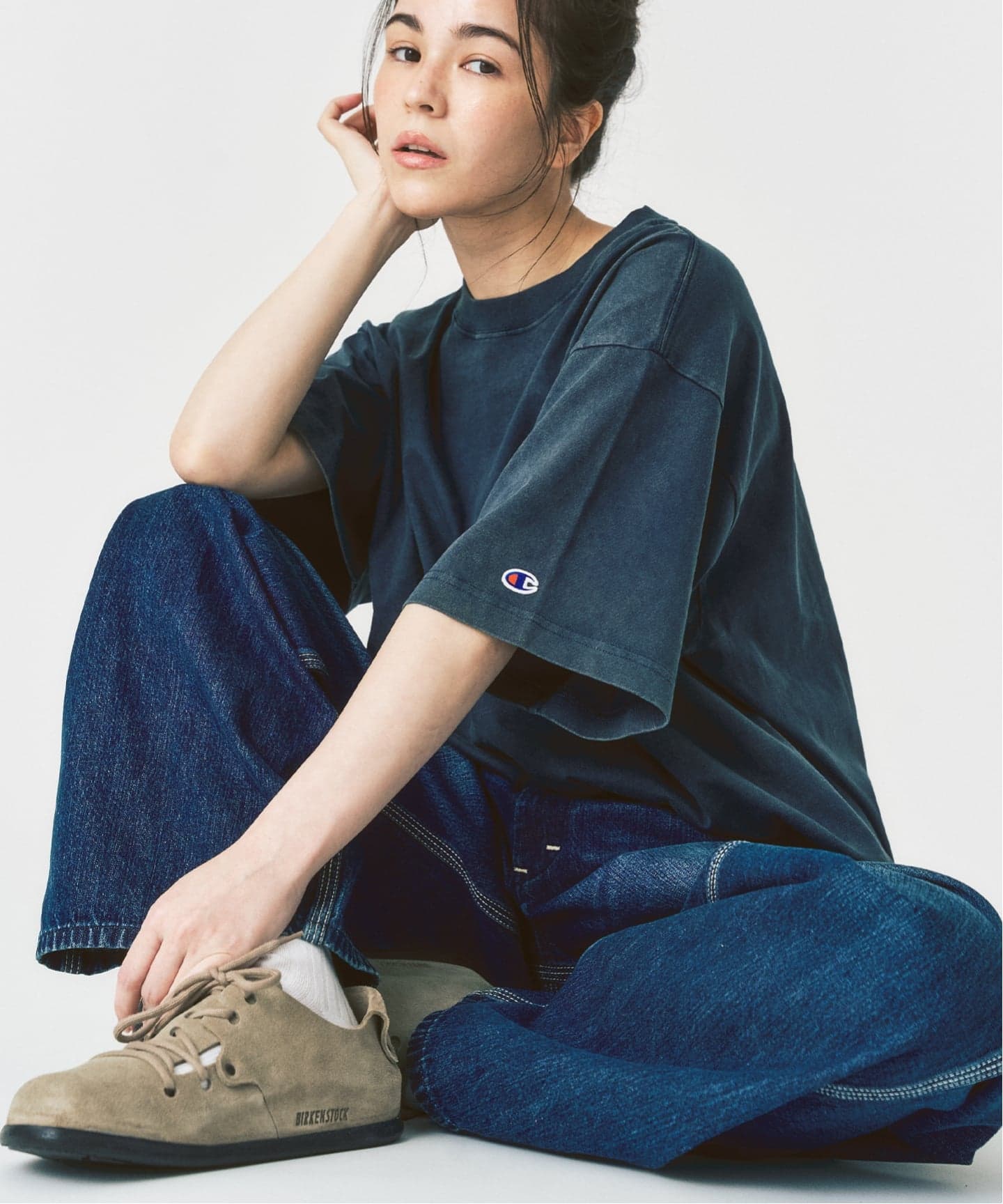 CHAMPION / チャンピオン 417別注 Bleach Wash Pocket Tシャツ（T