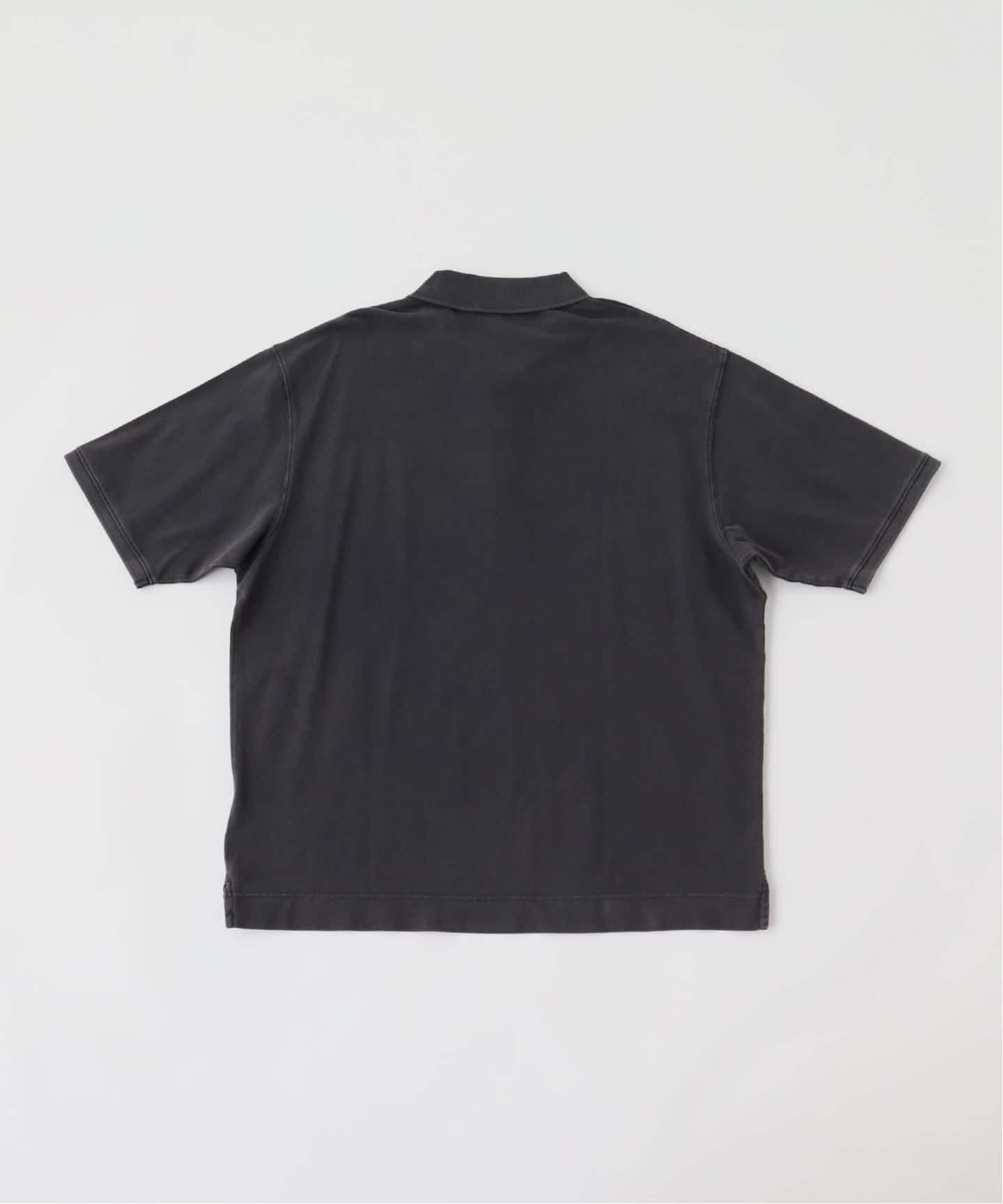 Acne Studios ブラック ポロシャツ 半袖 Acne Studios - ウォッシュドロゴポロシャツ - ブラック