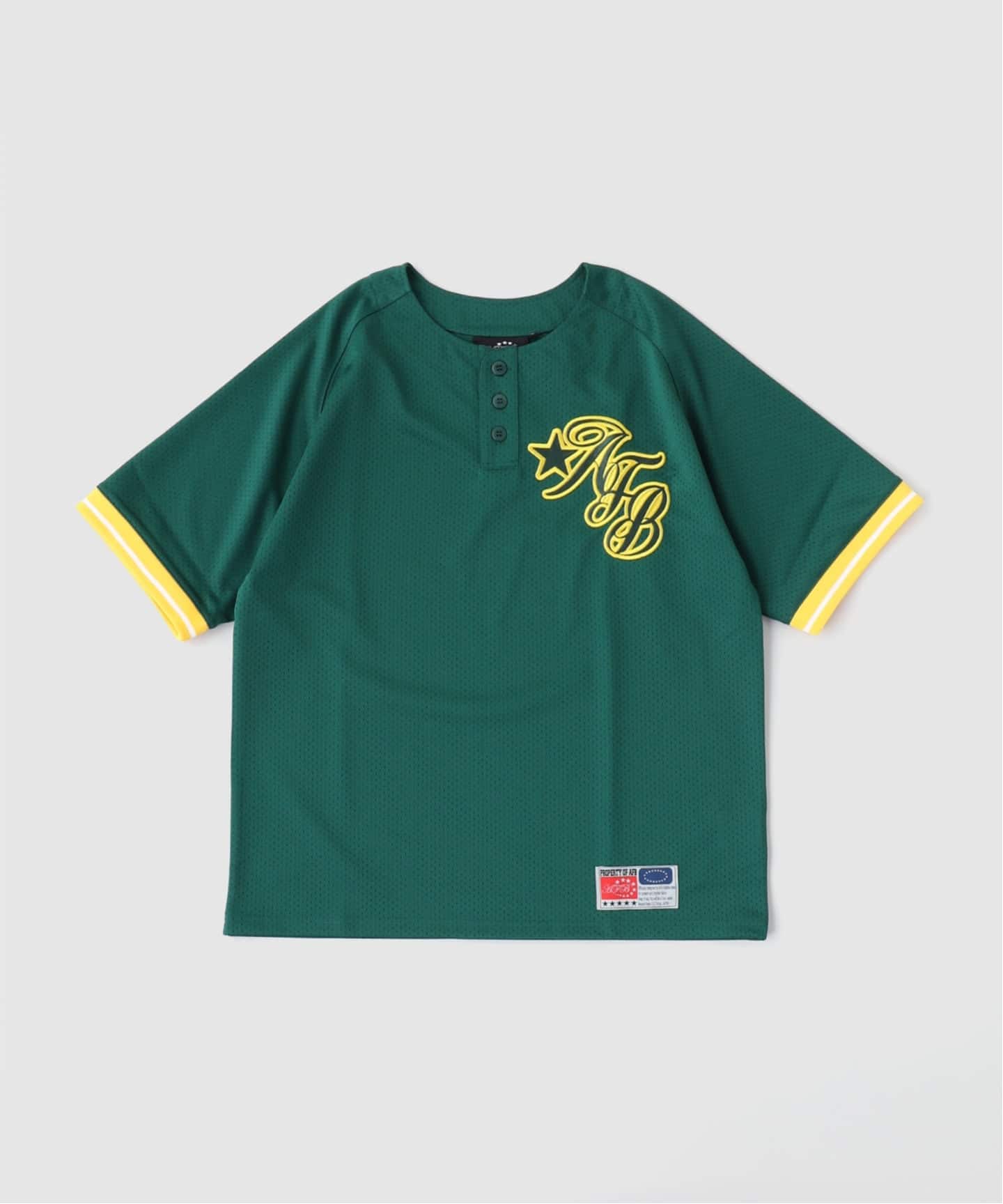 トップス afb t AFB / エーエフビー HALF BUTTON UP MESH TEE（Tシャツ／カットソー