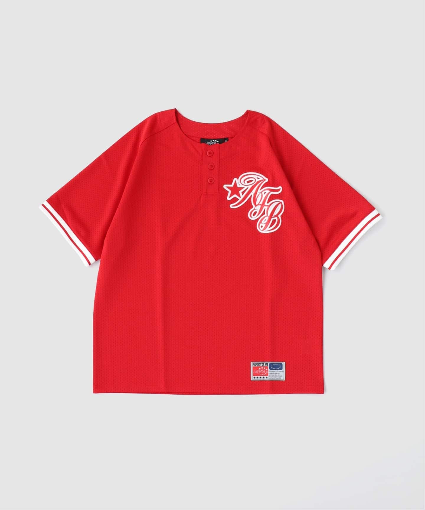 AFB / エーエフビー HALF BUTTON UP MESH TEE（Tシャツ／カットソー