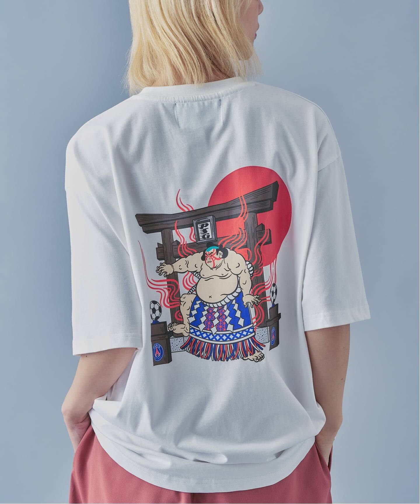 【期間限定大幅割引中】★ジョーダンxパリサンジェルマン★Tシャツ★石炭/M★ NAO YOSHIHARA x PSG】 RIKISHI GRAPHIC TEE（Tシャツ／カットソー