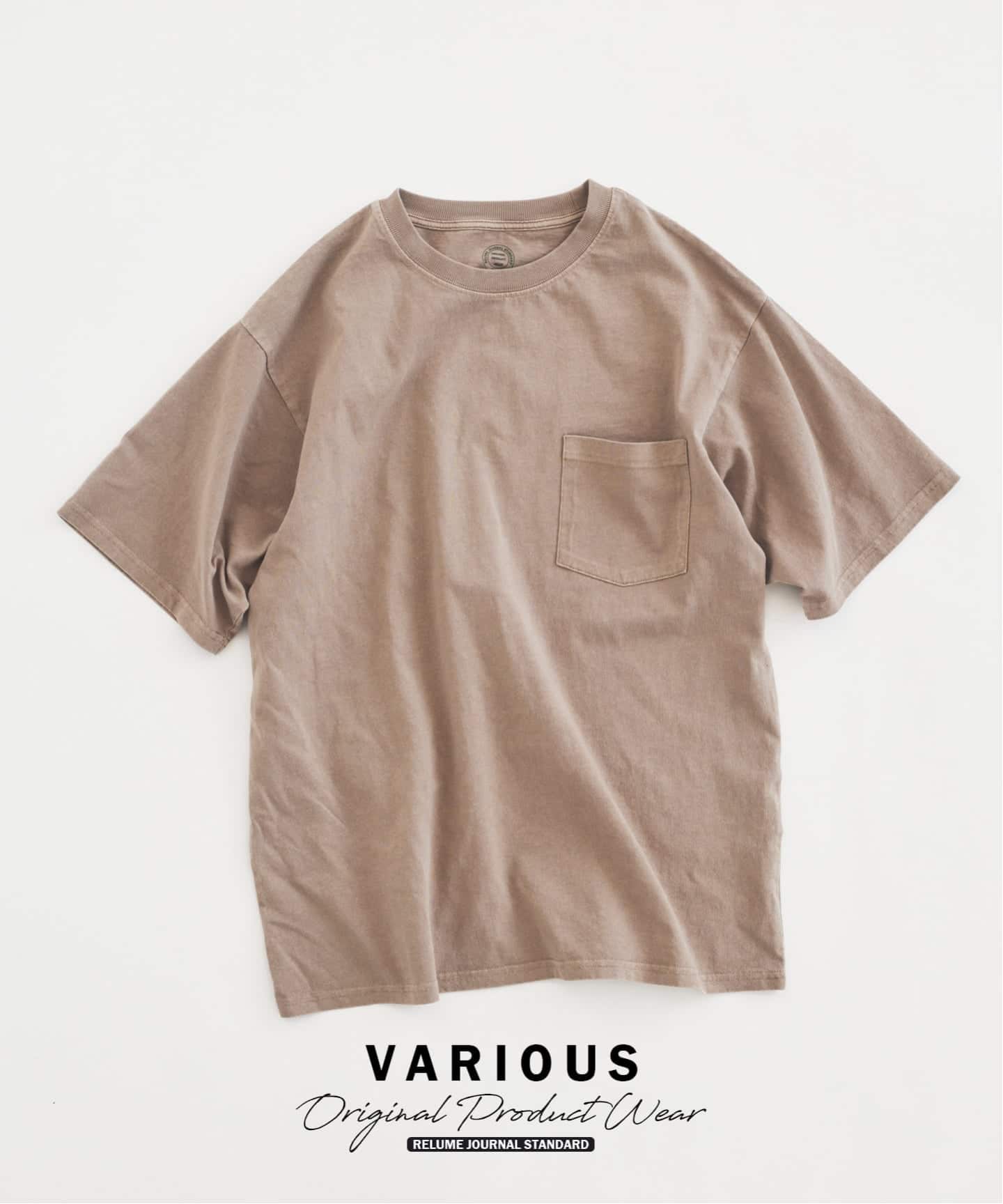 ヴァリアス ガーメントダイ ポケットTシャツ（Tシャツ／カットソー