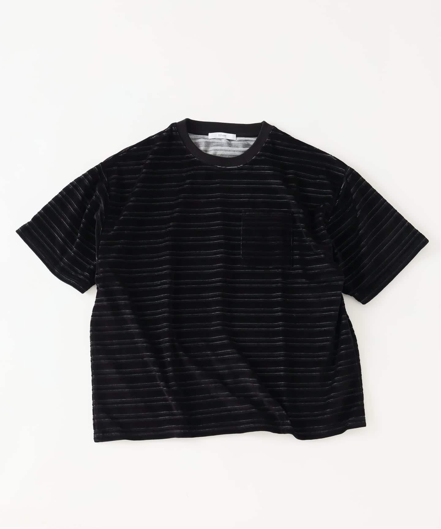 ベロア ボーダー ポケットTシャツ（Tシャツ／カットソー）｜JOURNAL