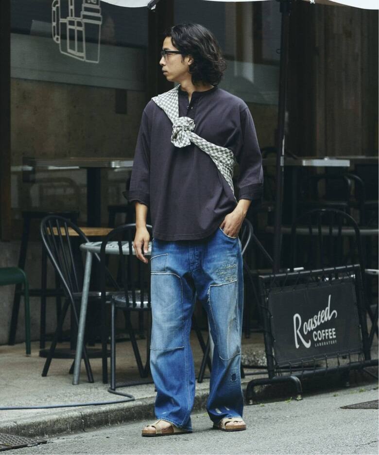 スリーピング ヘンリーネック ロングスリーブ（Tシャツ／カットソー 