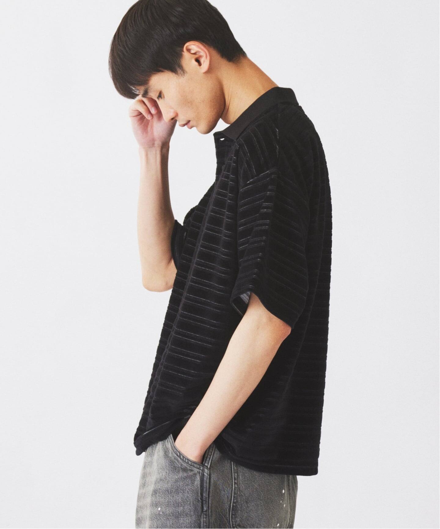 ベロア ボーダー ポロシャツ（ポロシャツ）｜JOURNAL STANDARD relume