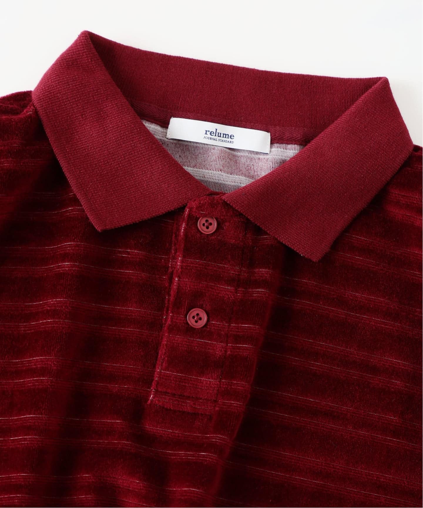 ベロア ボーダー ポロシャツ（ポロシャツ）｜JOURNAL STANDARD relume