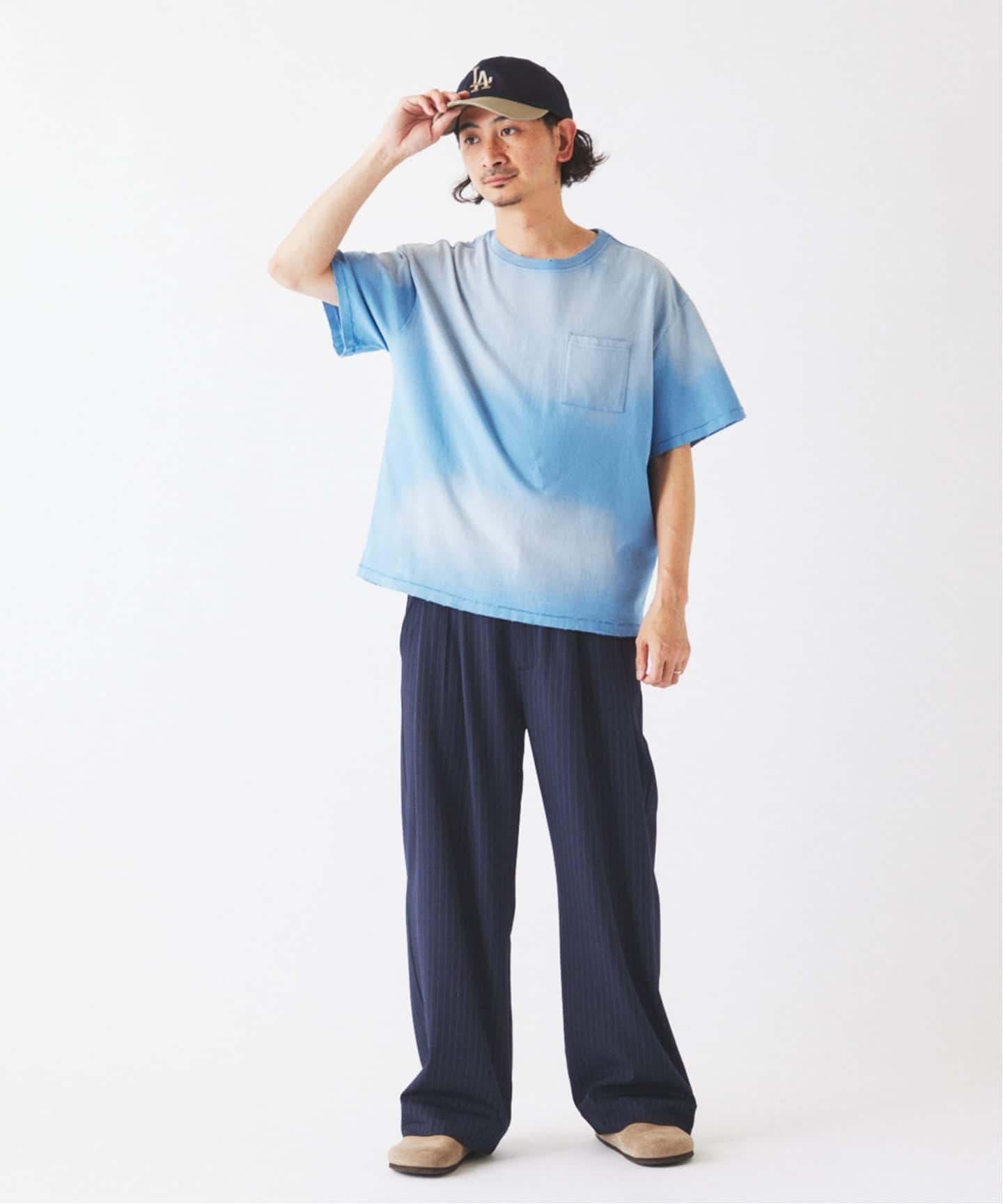 サンウォッシュ フェード加工 ポケットTシャツ（Tシャツ／カットソー
