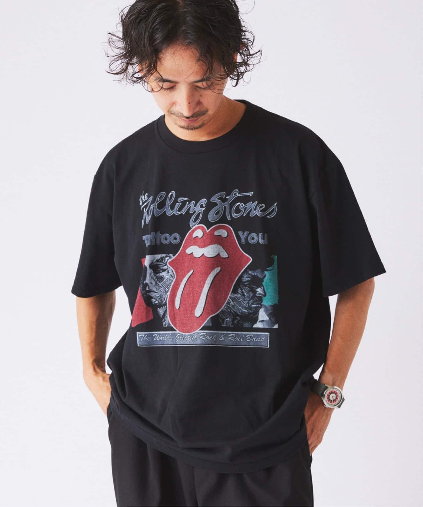 ローリングストーンズ 別注 ヴィンテージ加工 プリントTシャツ（T