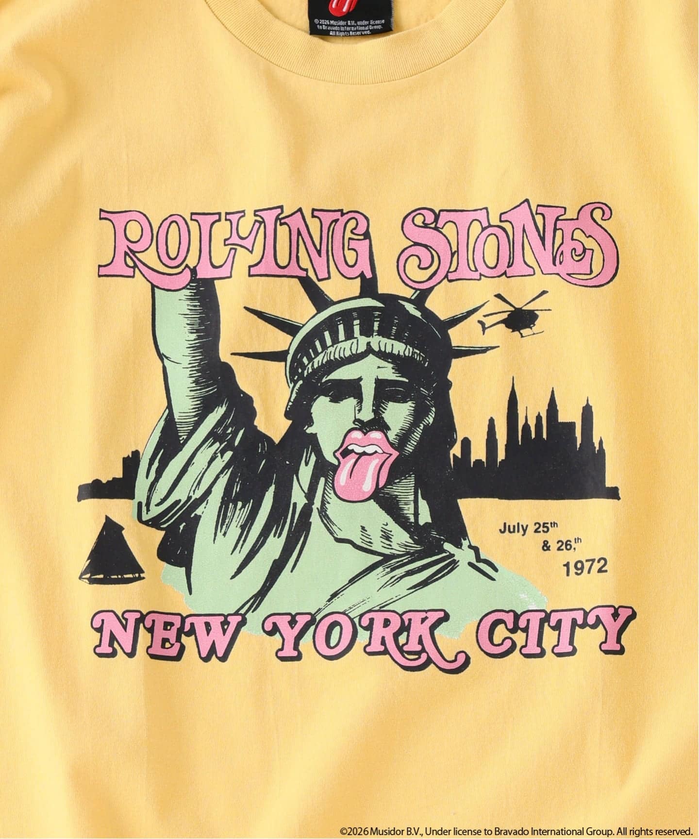 未開封　ローリングストーンズ　Ｔシャツ　ヴィンテージ　黄色　ツアーＴ 90's BROCKUM ローリング・ストーンズ ''THE NORTH AMERICAN TOUR 94