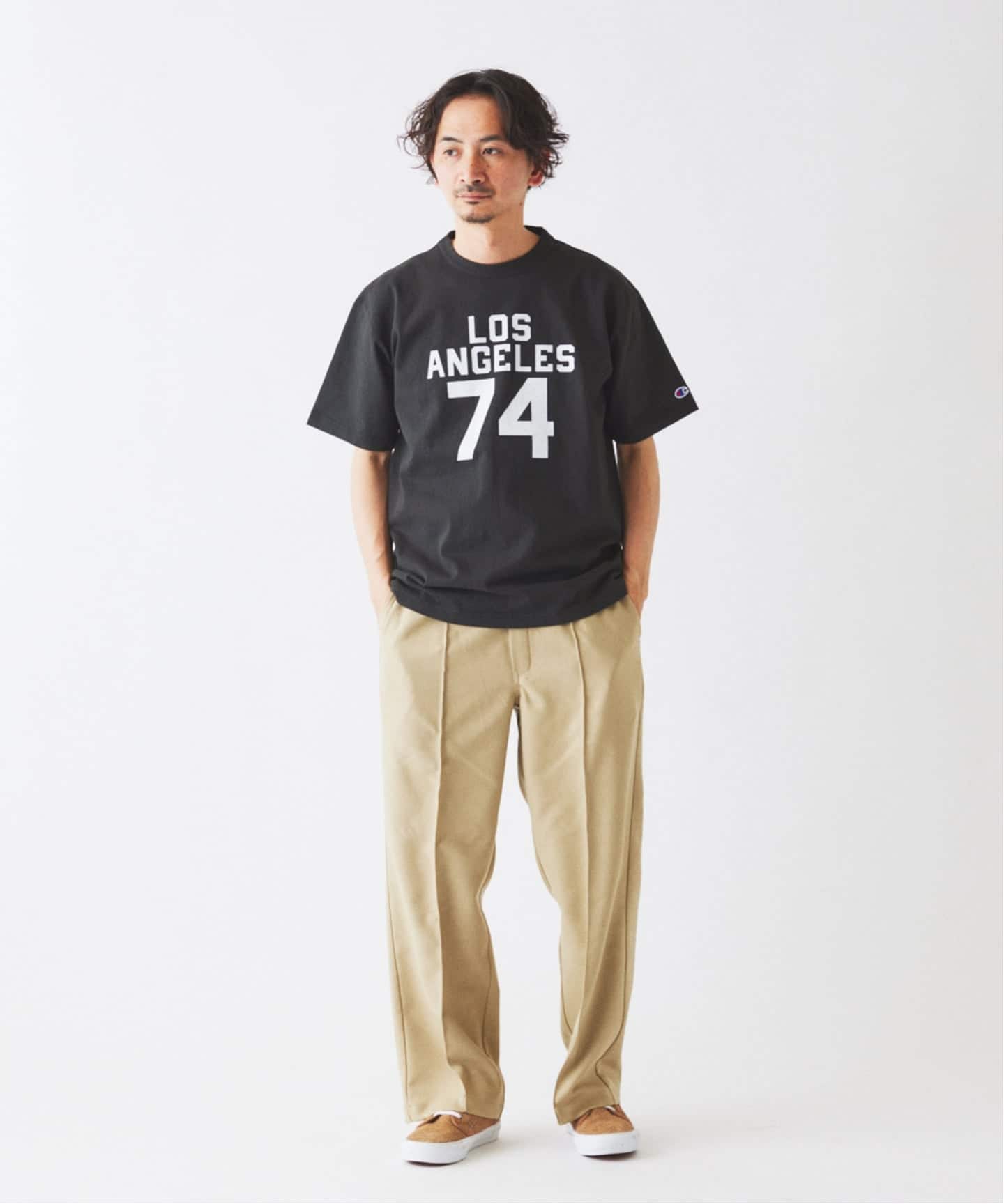 CHAMPION / チャンピオン 別注 T1011 カレッジプリント Tシャツ（T
