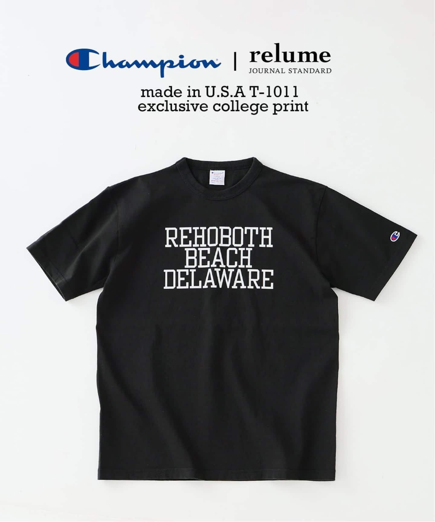 CHAMPION / チャンピオン 別注 T1011 カレッジプリント Tシャツ（T