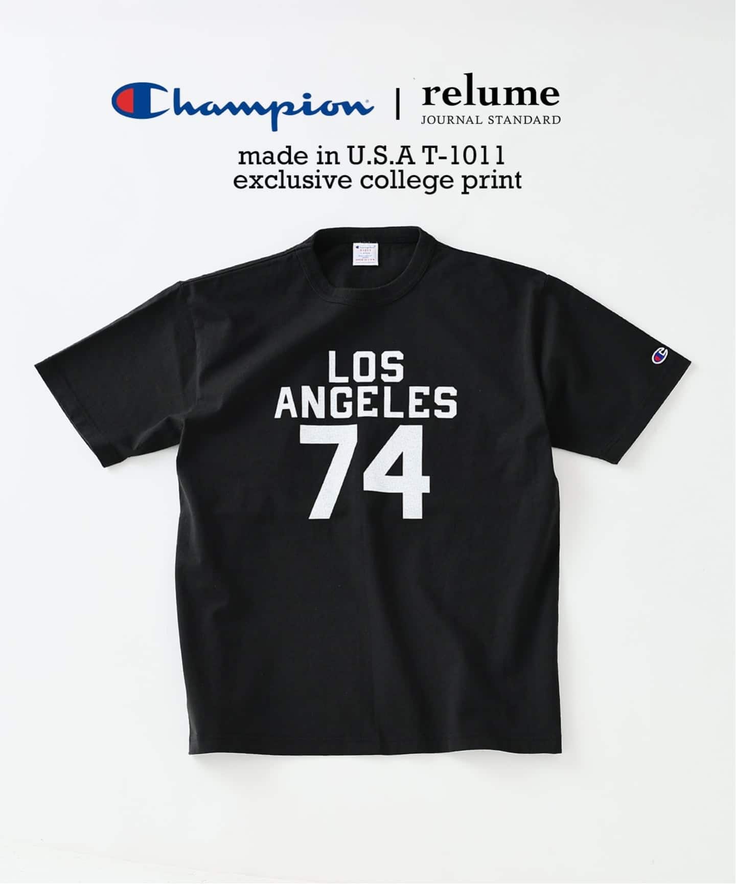 CHAMPION / チャンピオン 別注 T1011 カレッジプリント Tシャツ（T