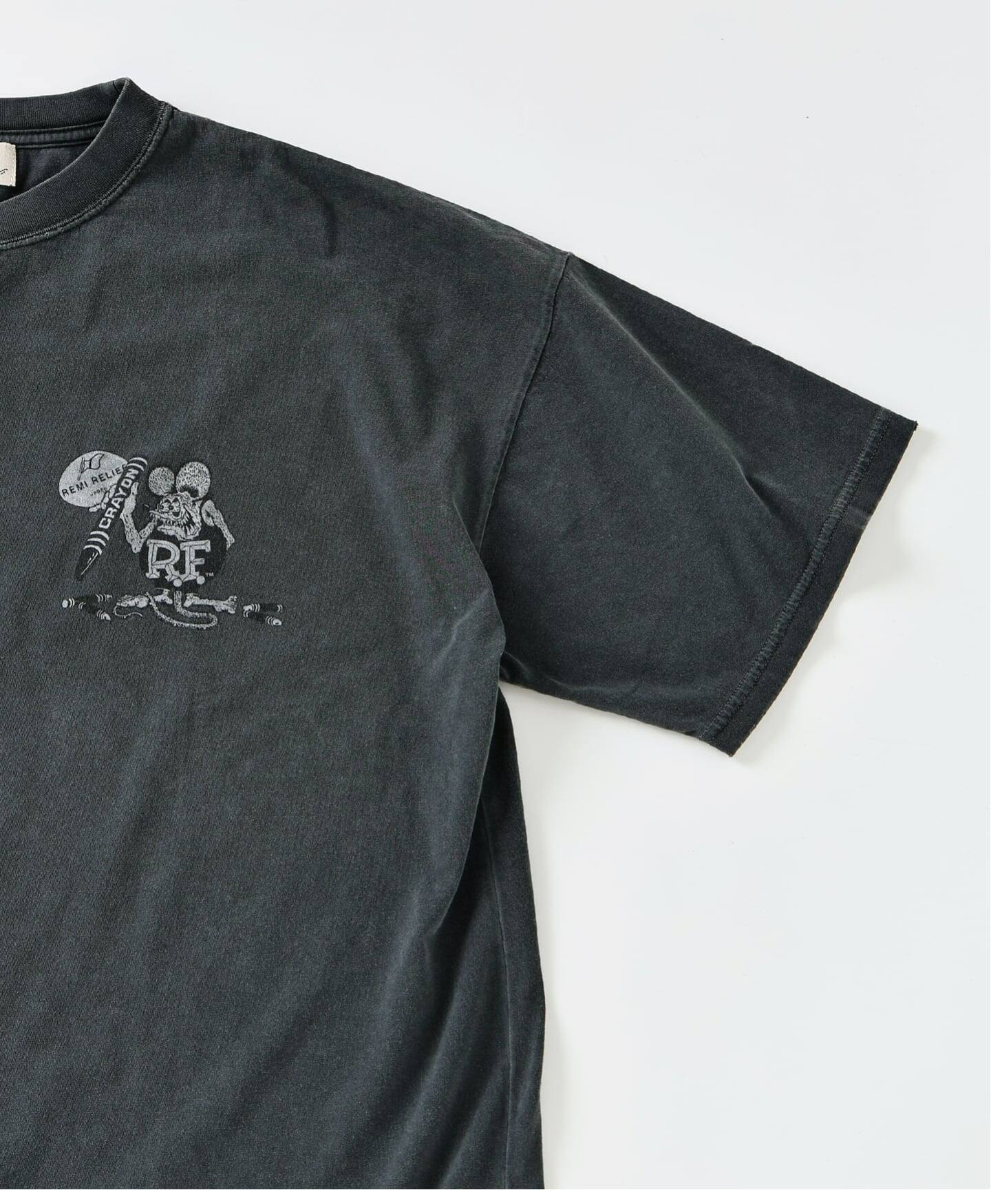 REMI RELIEF 別注 ”RAT FINK” ヴィンテージ加工 ワイドTシャツ（T