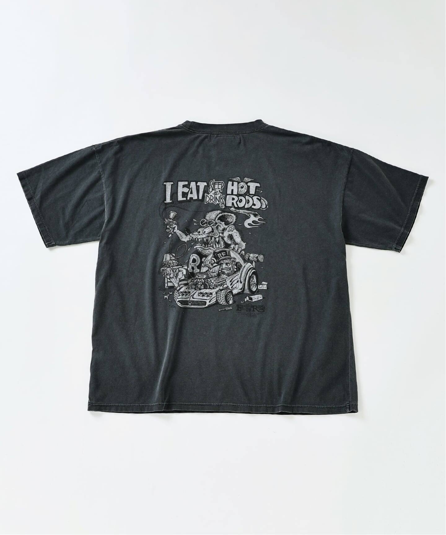 予約》REMI RELIEF 別注 ”RAT FINK” ヴィンテージ加工 ワイドTシャツ