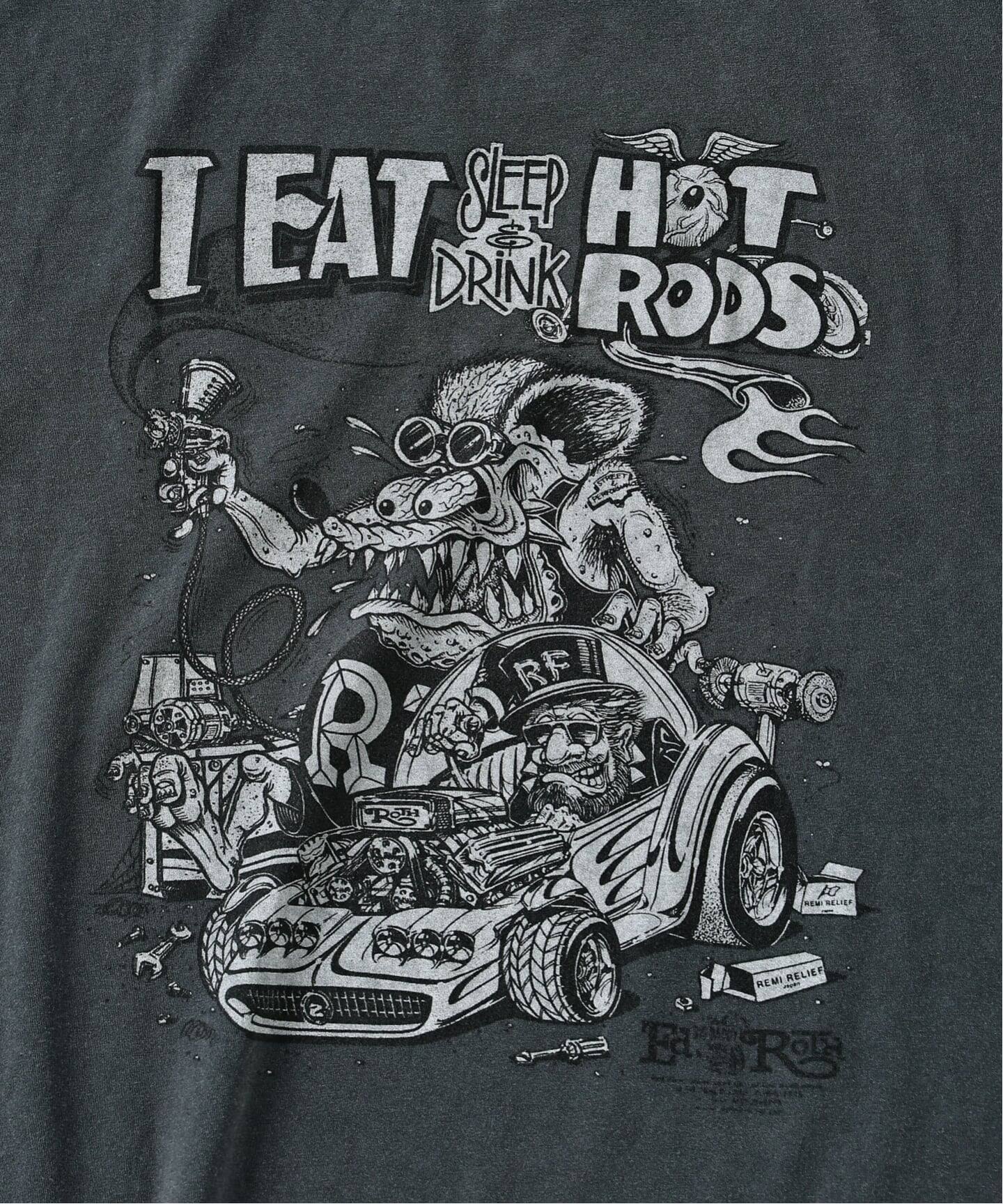 REMI RELIEF 別注 ”RAT FINK” ヴィンテージ加工 tシャツ REMI RELIEF 別注 ”RAT FINK” ヴィンテージ加工 ワイドTシャツ（T