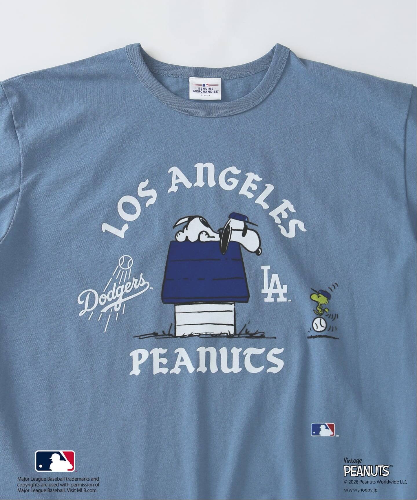 PEANUTS / ピーナッツ 別注 MLB ベースボール プリントTシャツ（T