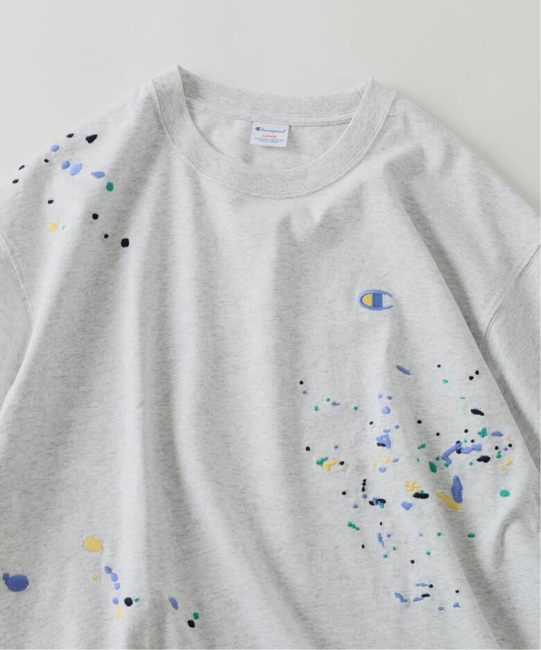 CHAMPION / チャンピオン 別注 刺繍スプラッシュ Tシャツ（Tシャツ 