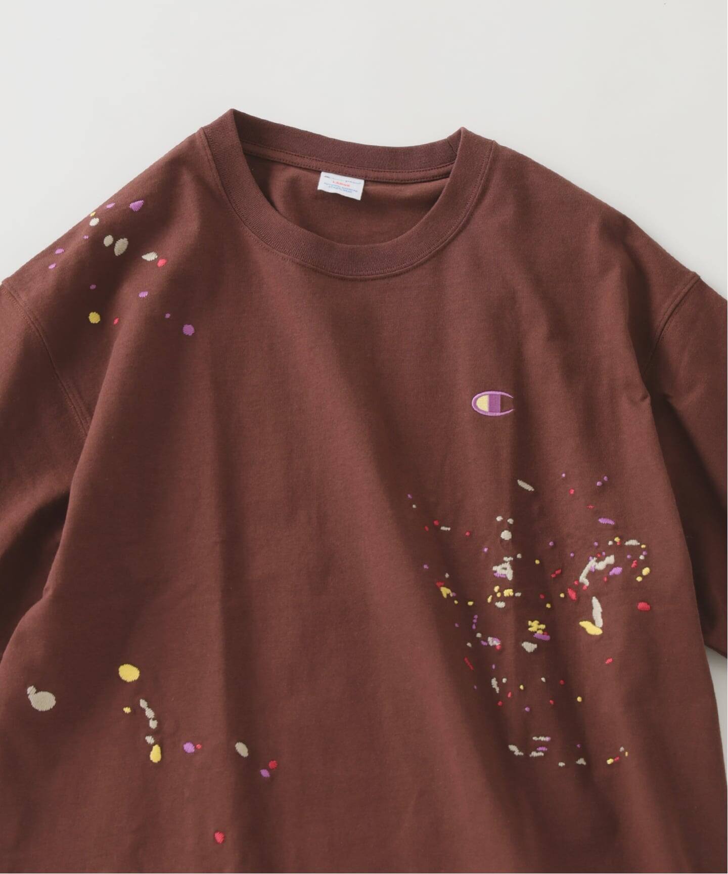 CHAMPION / チャンピオン 別注 刺繍スプラッシュ Tシャツ（Tシャツ