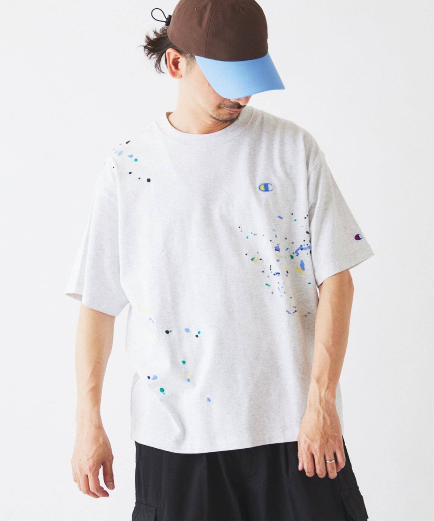 CHAMPION / チャンピオン 別注 刺繍スプラッシュ Tシャツ（Tシャツ