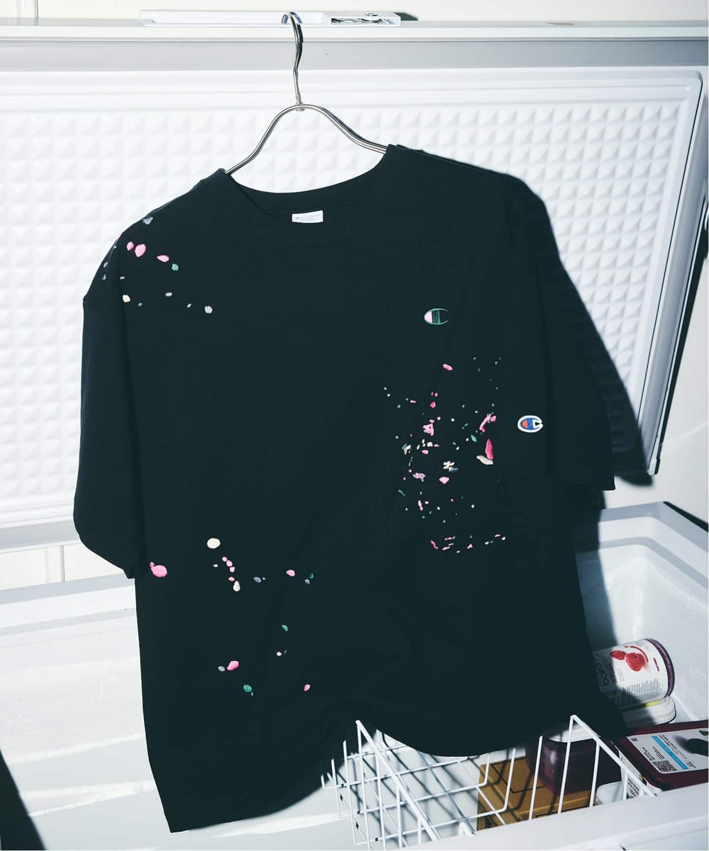 CHAMPION / チャンピオン 別注 刺繍スプラッシュ Tシャツ（Tシャツ