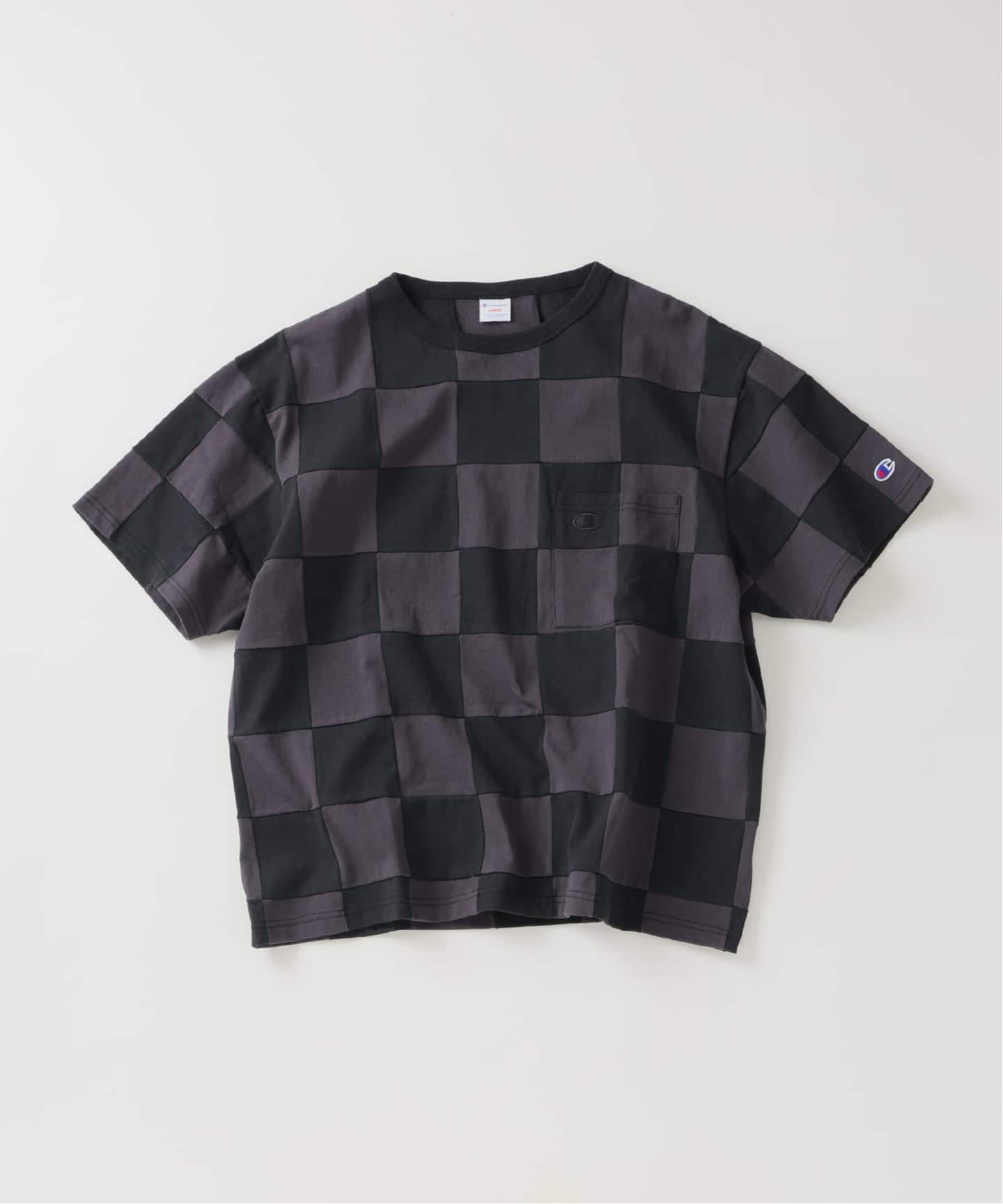 CHAMPION / チャンピオン 別注 パッチワーク チェッカーフラッグ T