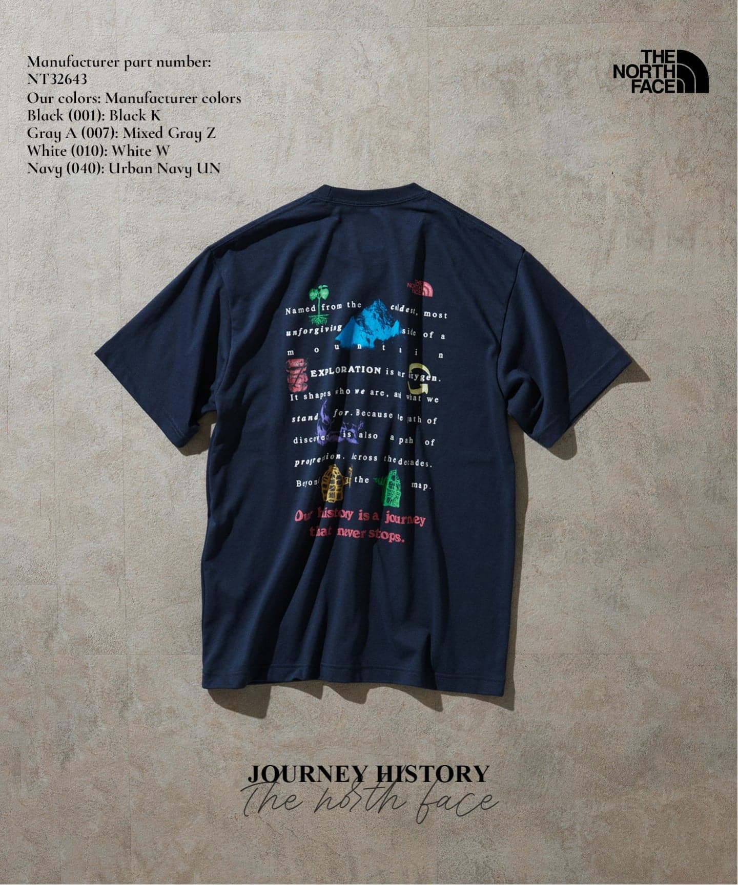 THE NORTH FACE / ノースフェイス ジャーニーヒストリーティー（T