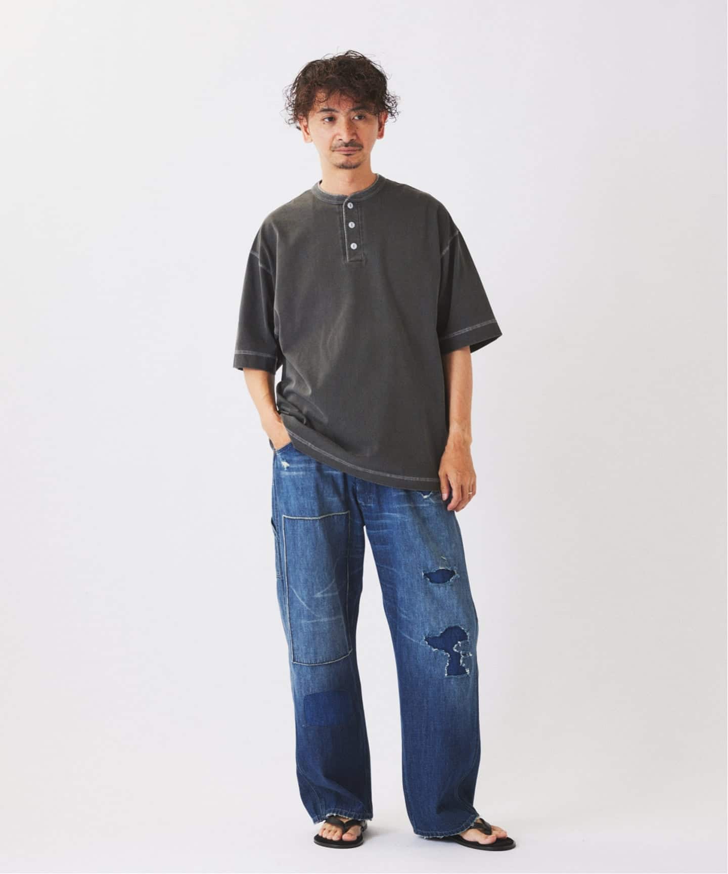 追加予約》Healthknit / ヘルスニット 別注 ヘンリーネックTシャツ（T