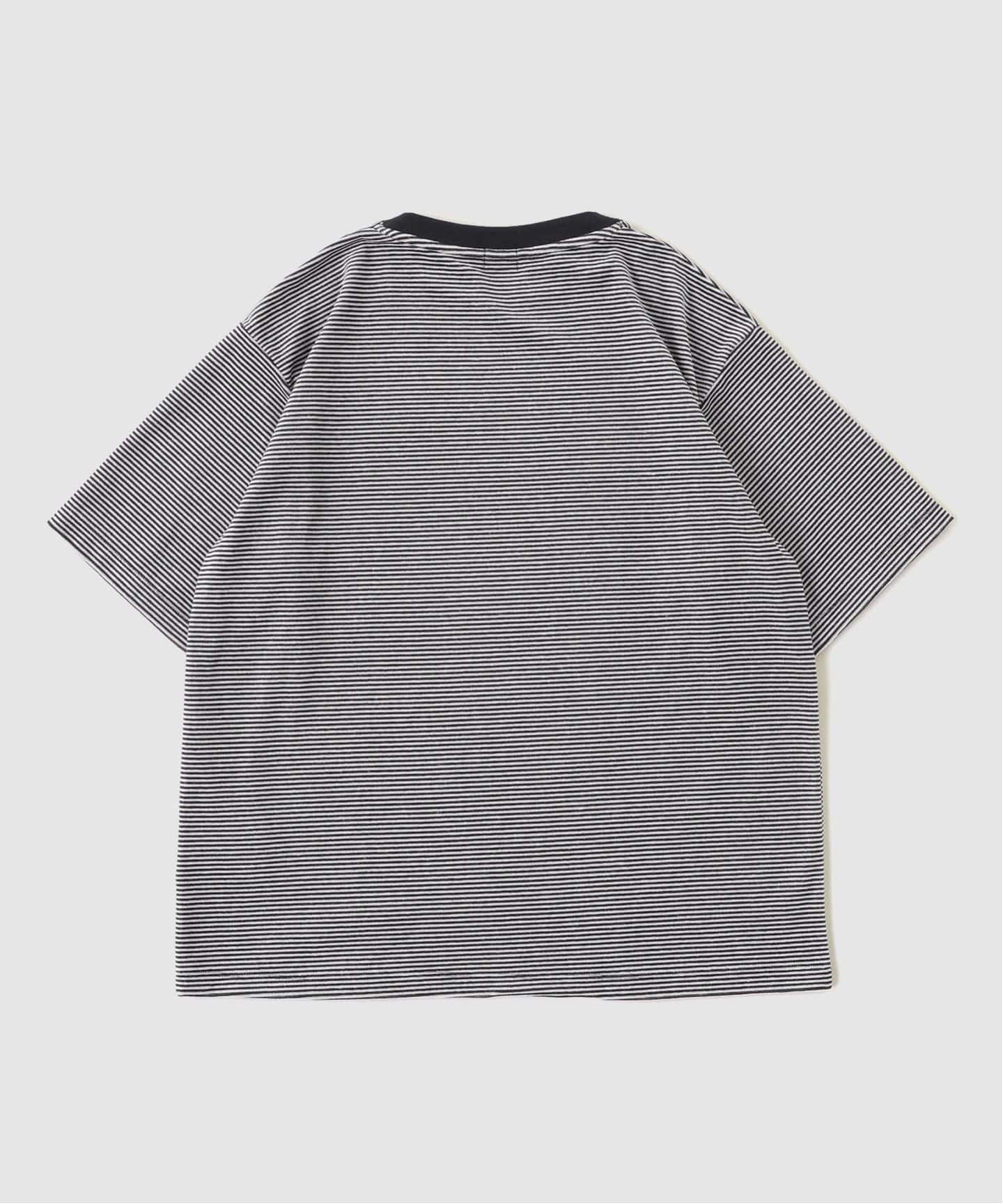 J.S.Homestead / ベルベット ボーダー キー × ボート ネック Tシャツ