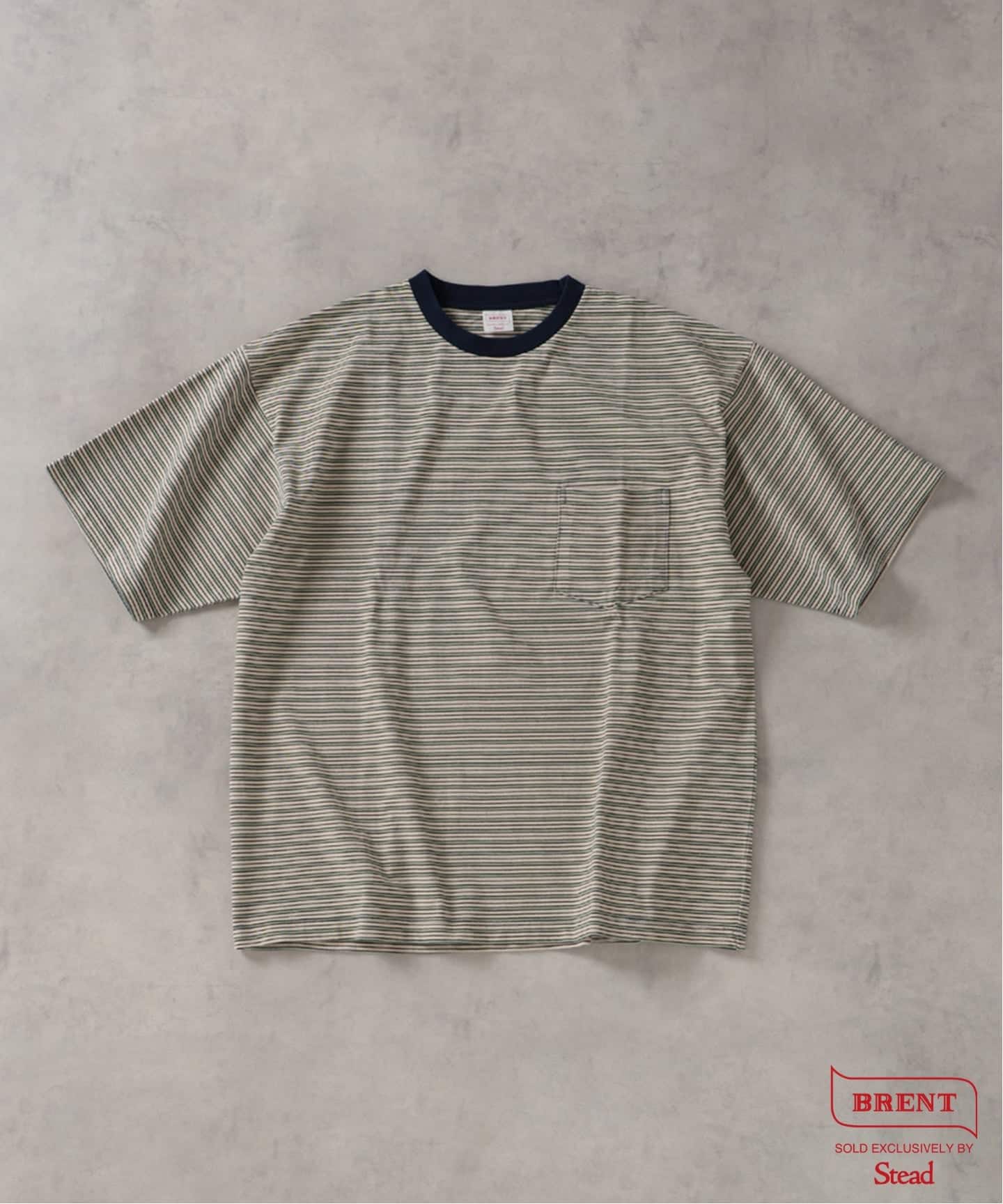 BRENT / ブレント 別注 ボーダー ポケット Tシャツ 1（Tシャツ
