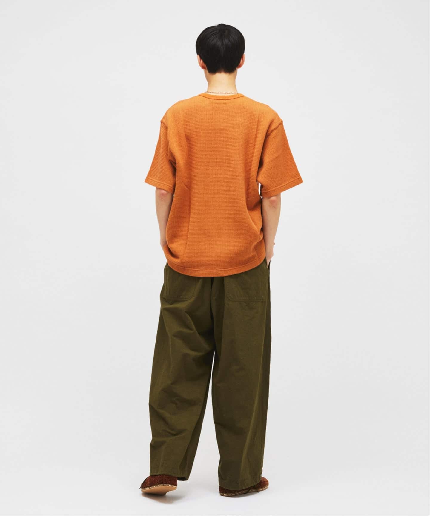 J.S.Homestead / レノ メッシュ ファブリック ヘンリー ネック Tシャツ