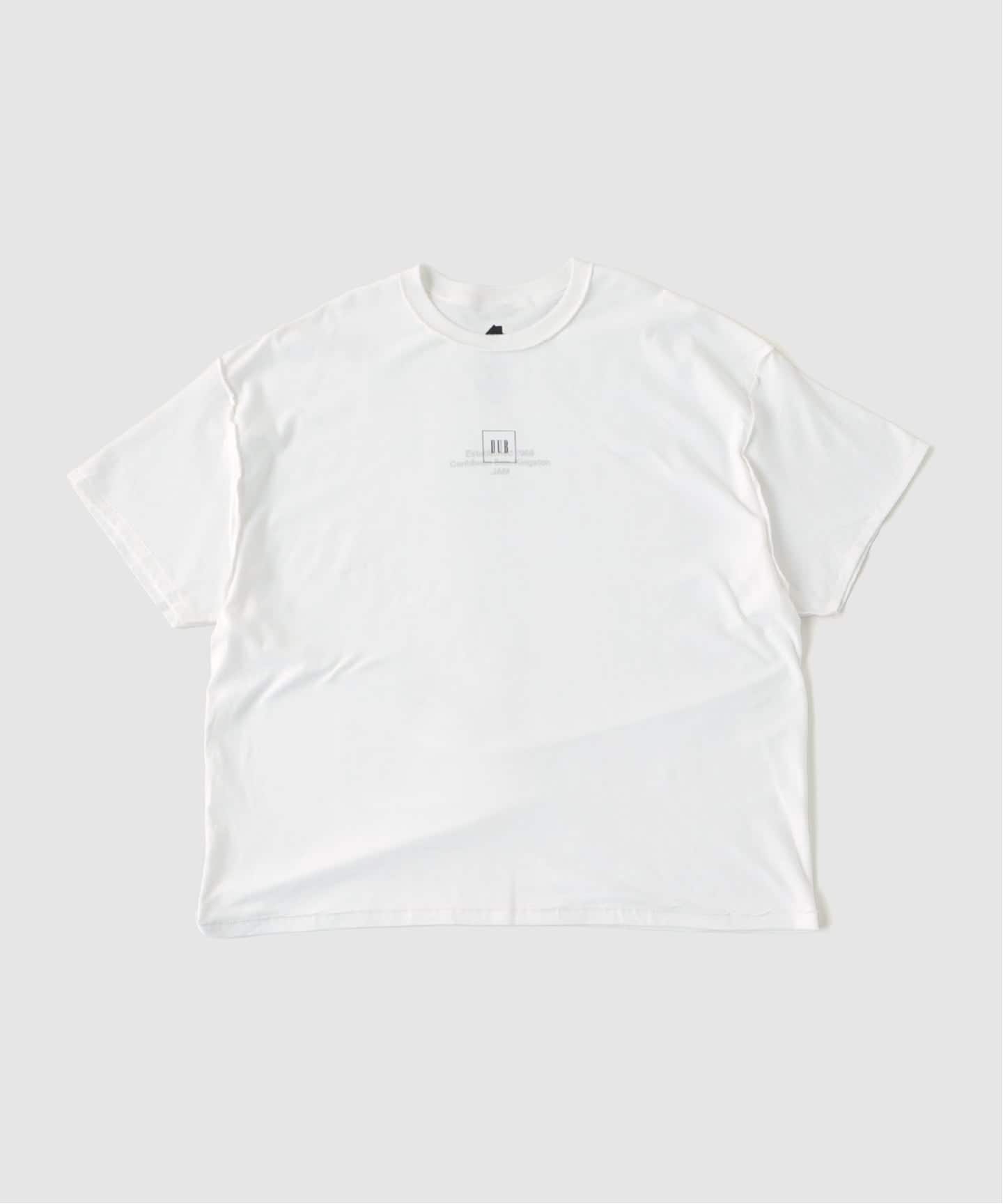 新品 イズネスミュージック◆DUB　プリント 半袖Tシャツ ホワイト M ISNESS MUSIC / イズネス ミュージック DUB EST T-SHIRT（Tシャツ