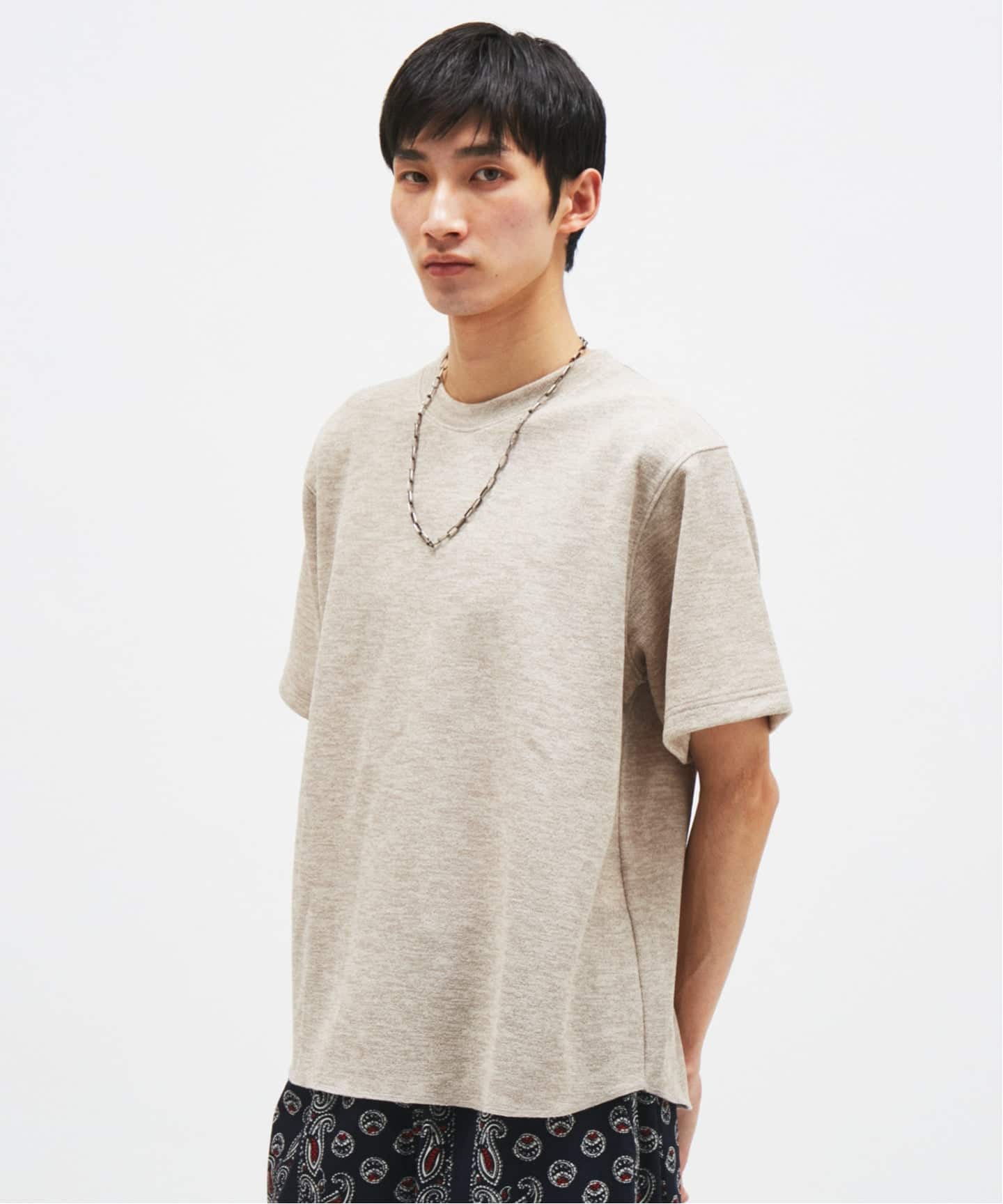 リネン ライク ダブル フェイス Tシャツ（Tシャツ／カットソー