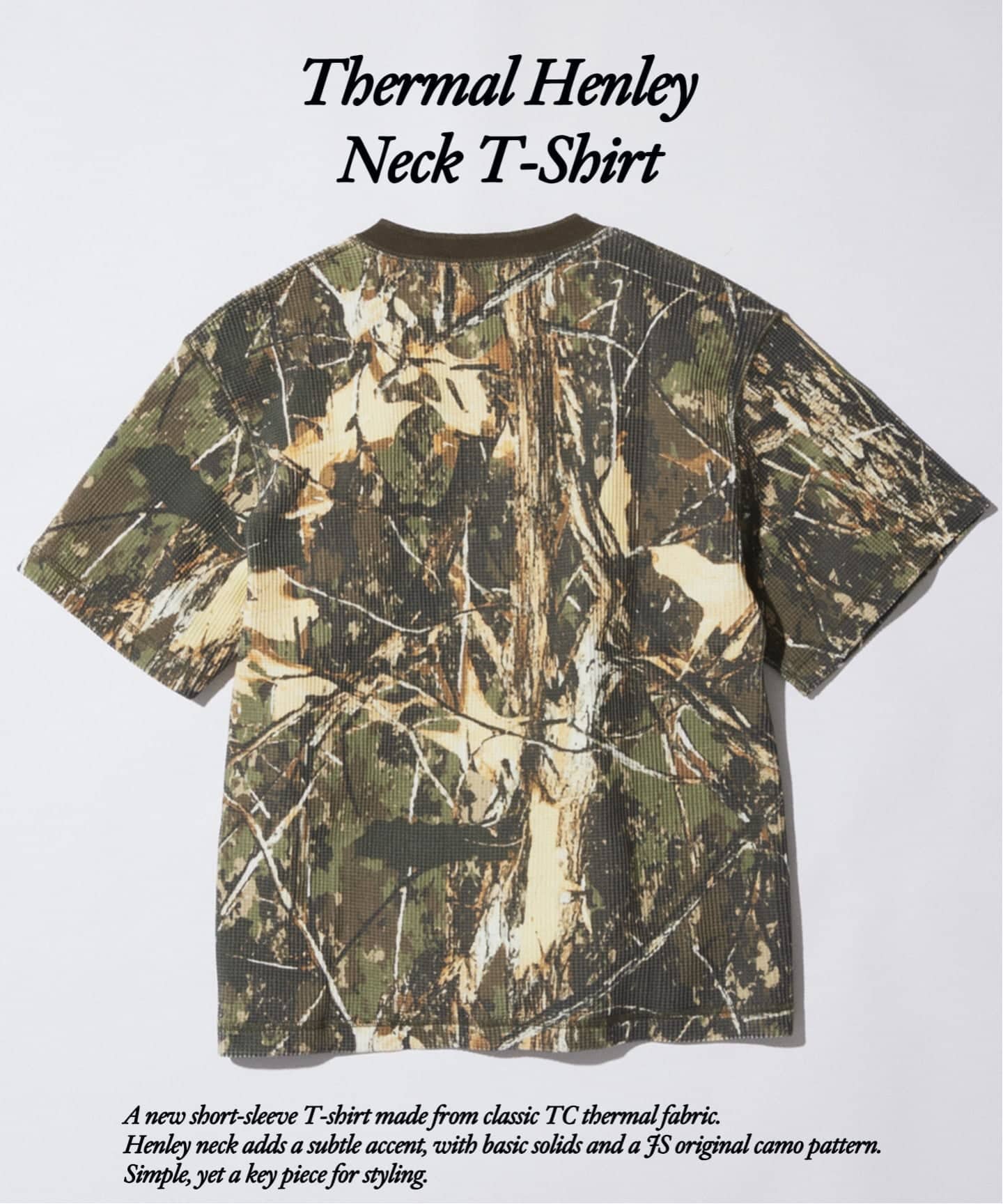 TC サーマル 半袖 ヘンリーネック Tシャツ（Tシャツ／カットソー